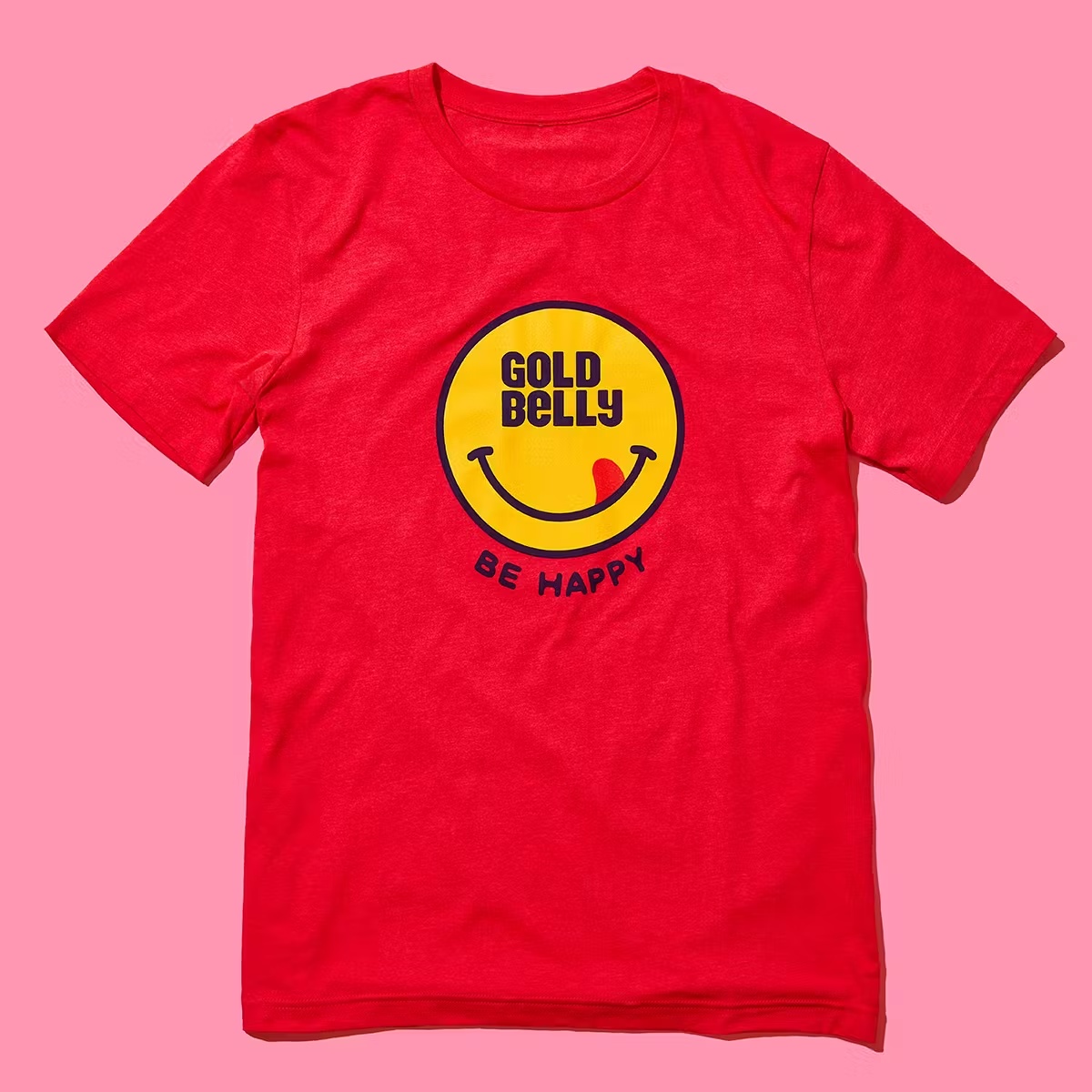 Goldbelly Red Happy T-Shirt