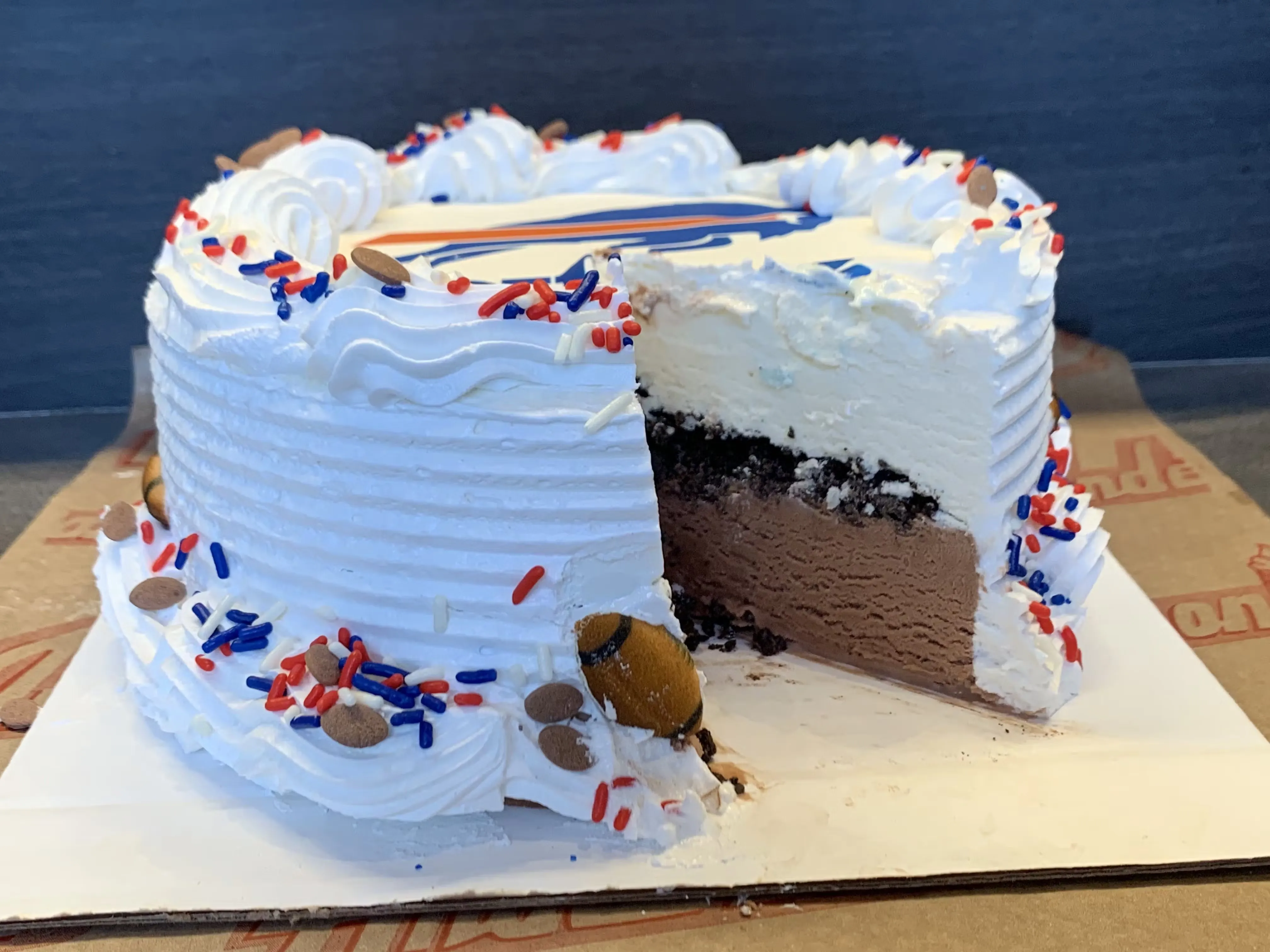 Buffalo Bills Ice Cream Cake