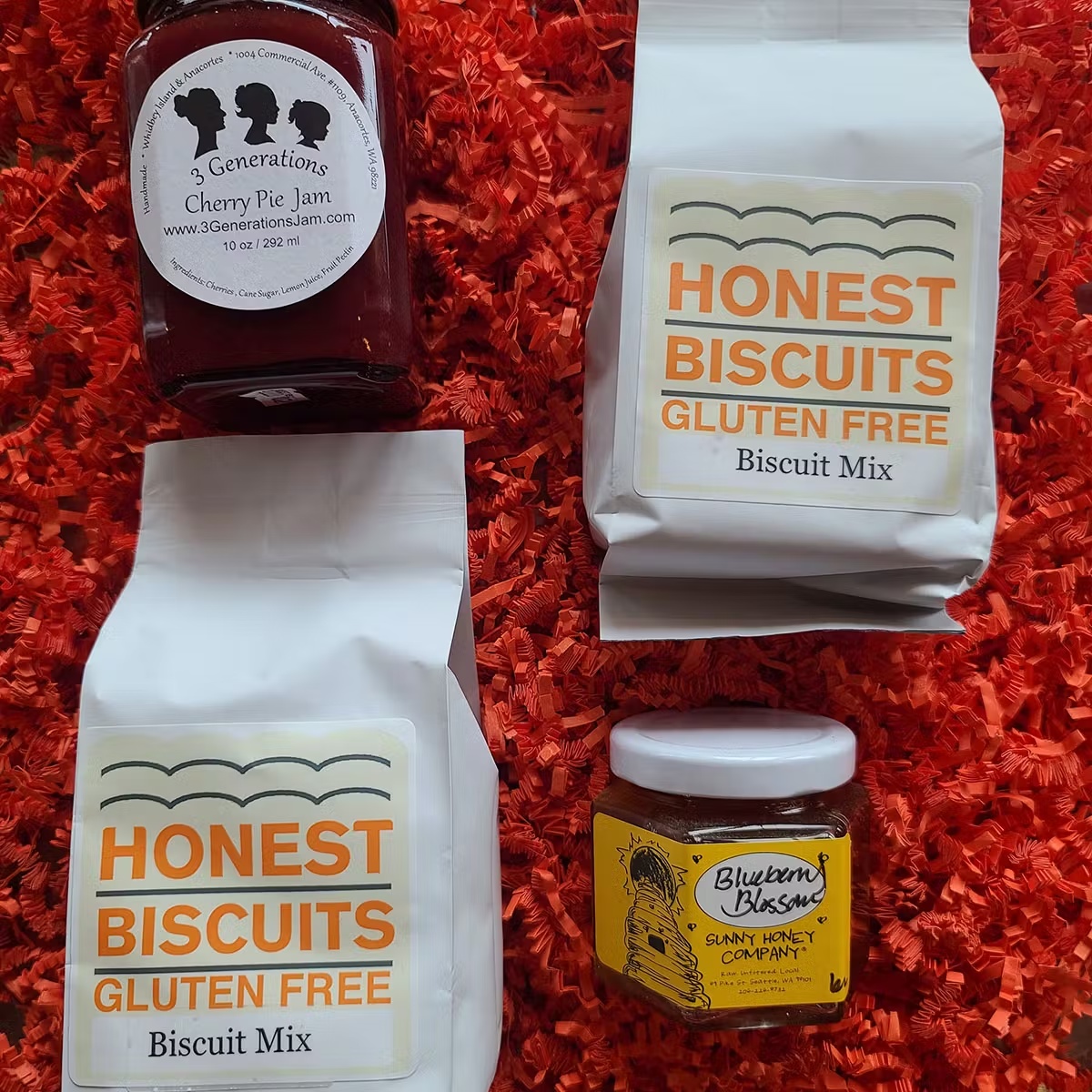 Gluten-Free Biscuit Mix + Local Jam + Local Honey Gift Box