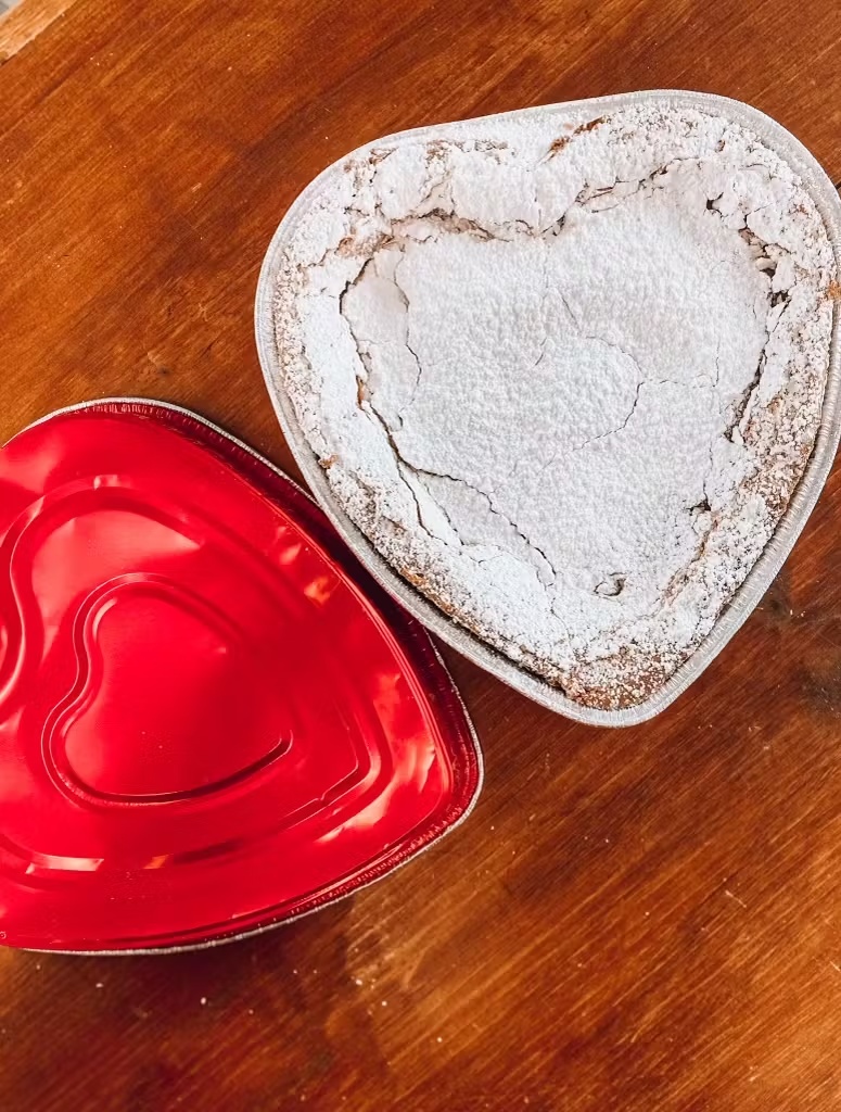 Heart-Shaped Gooey Butter Cake