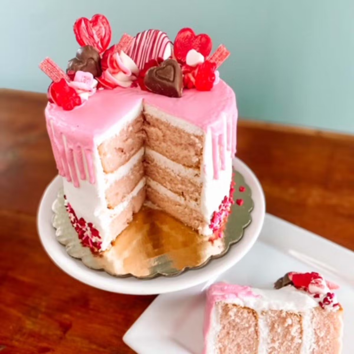Valentine's Day Candy Cake