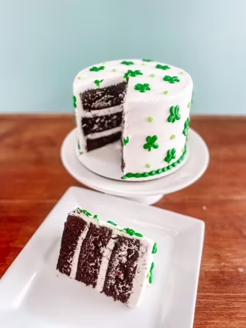 St. Patrick's Day Chocolate Clover Layer Cake