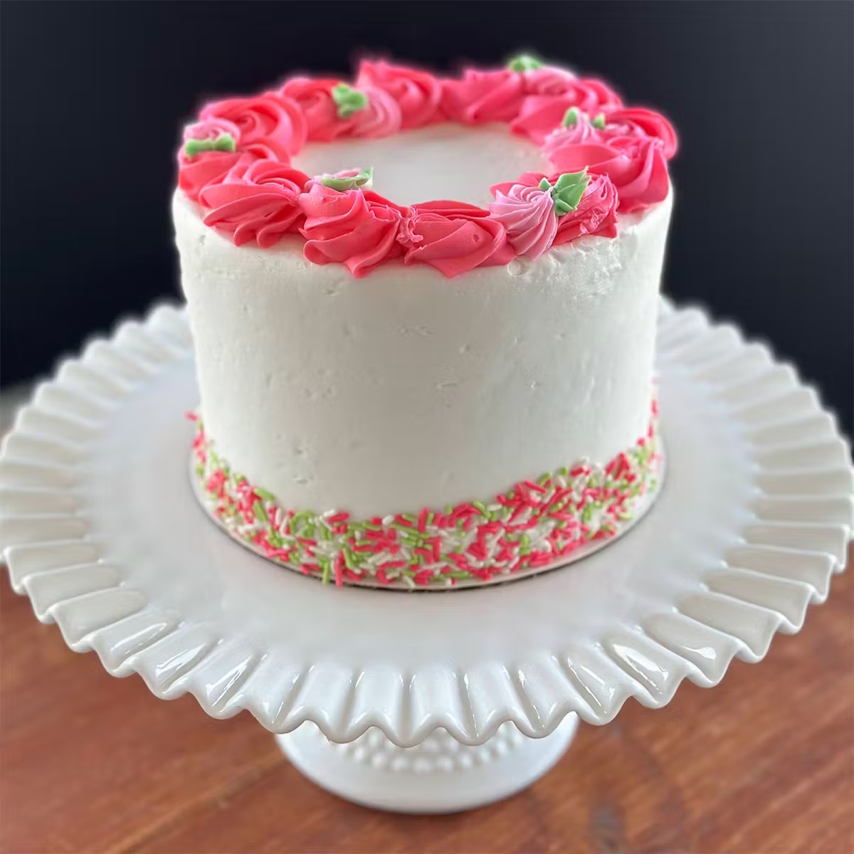 Lemon & Raspberry Sunshine Flower Cake