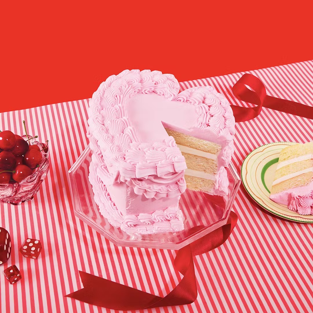 Vintage Heart-Shaped Cake
