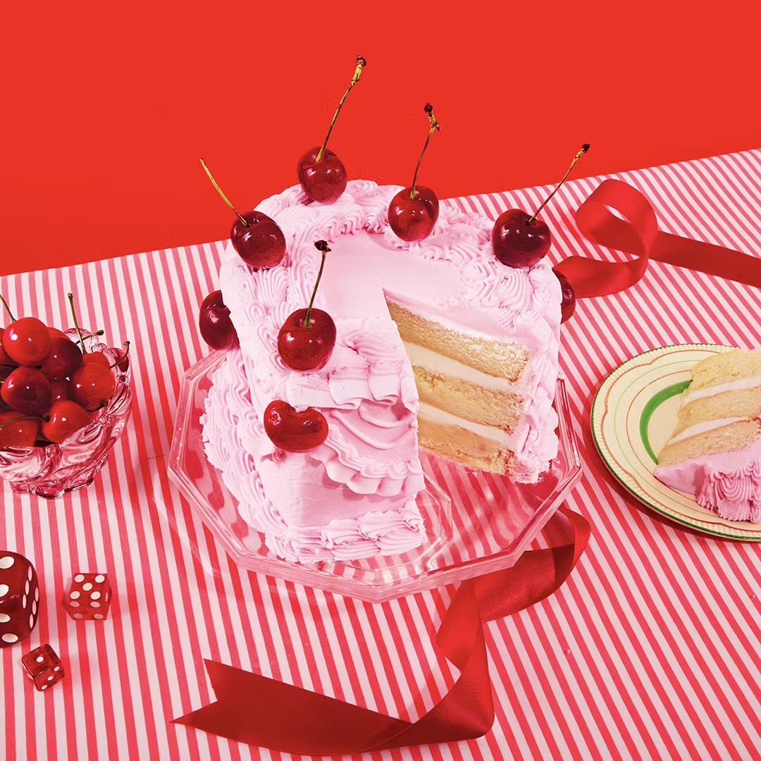 Vintage Heart-Shaped Cake