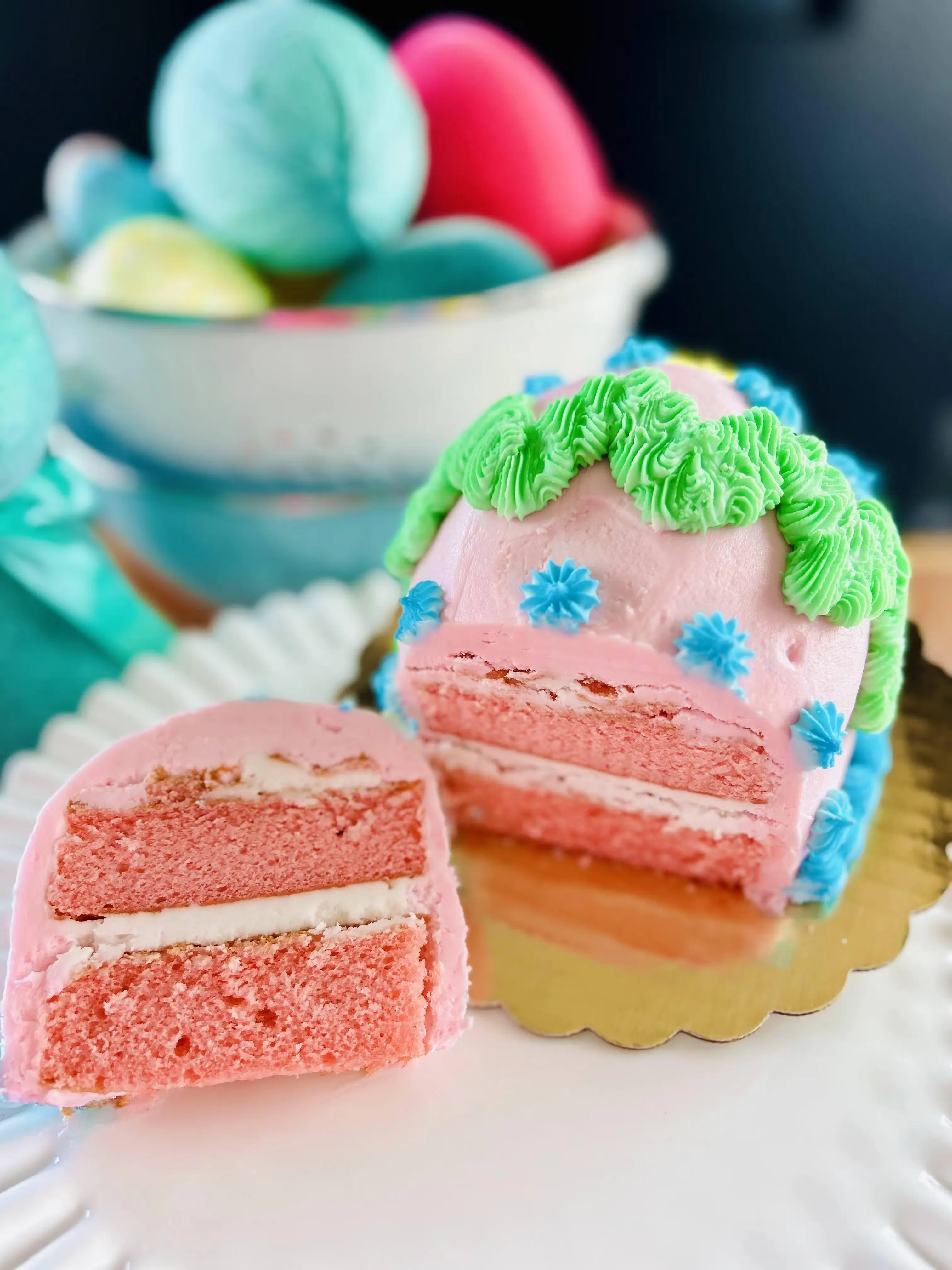 Easter Egg Strawberry Cake