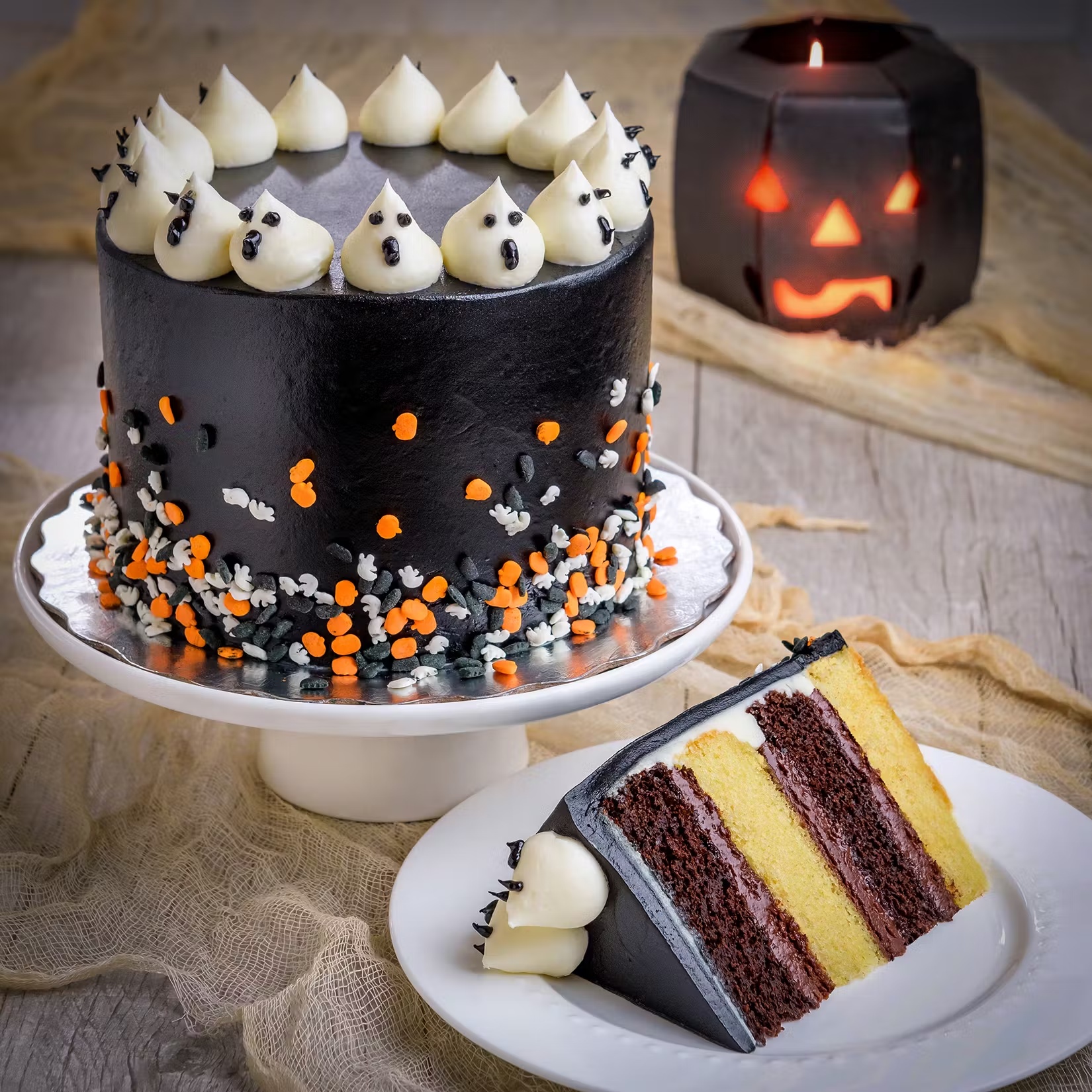 BOO! Halloween 4-Layer Combo Cake
