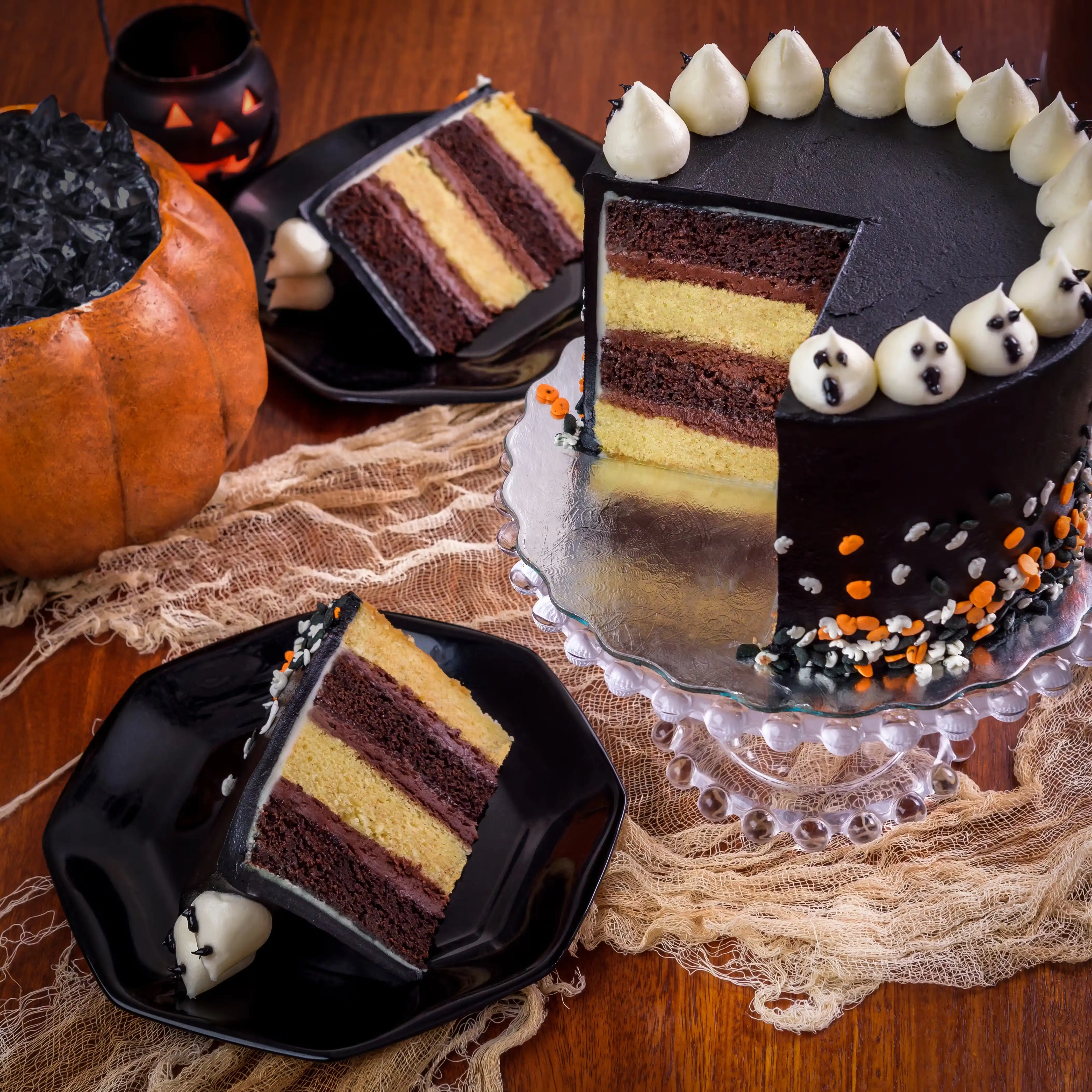 BOO! Halloween 4-Layer Combo Cake