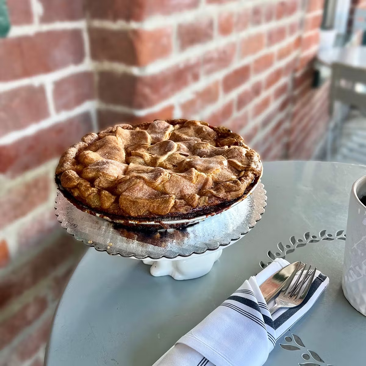 Mother's Day Peach & Raspberry Pie