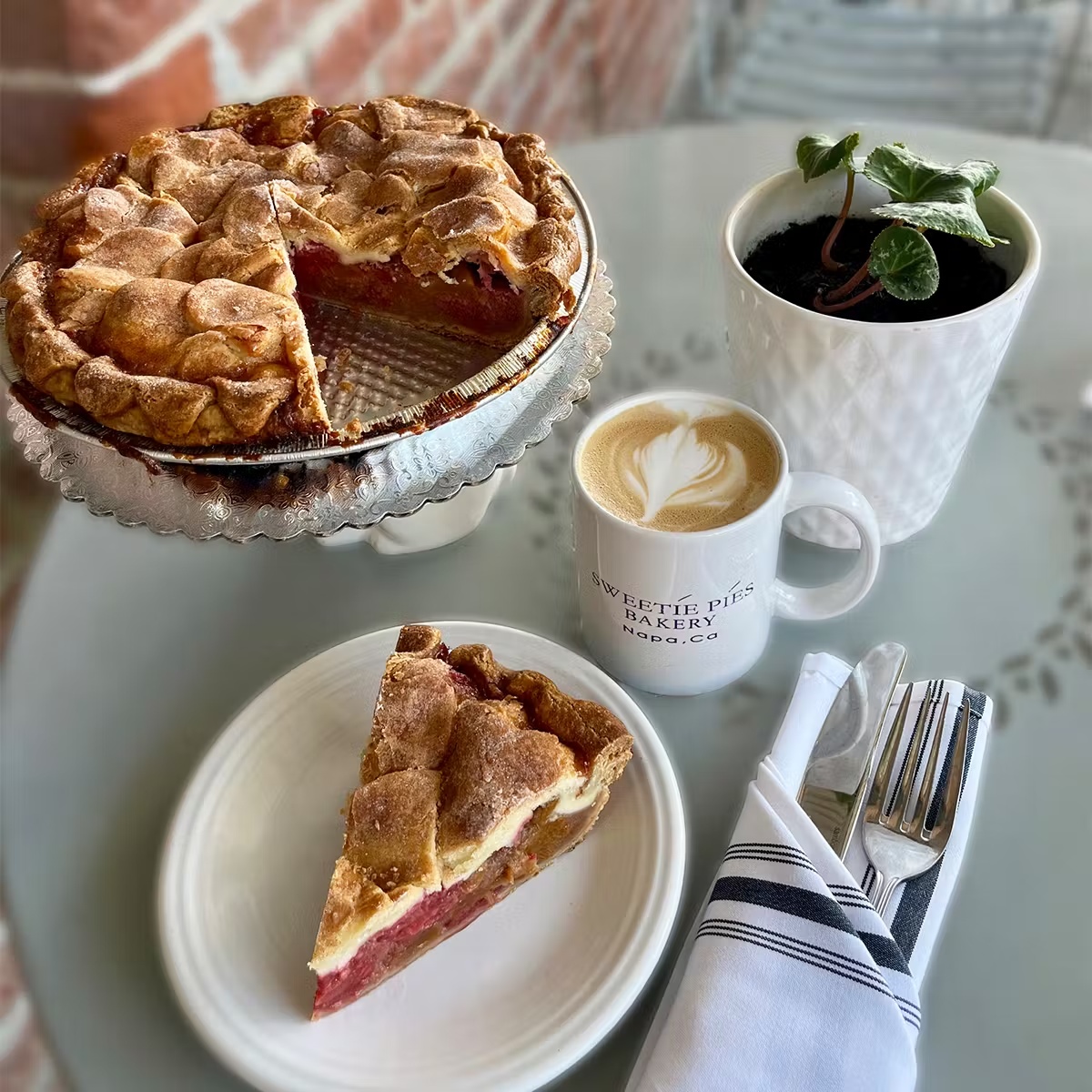 Mother's Day Peach & Raspberry Pie