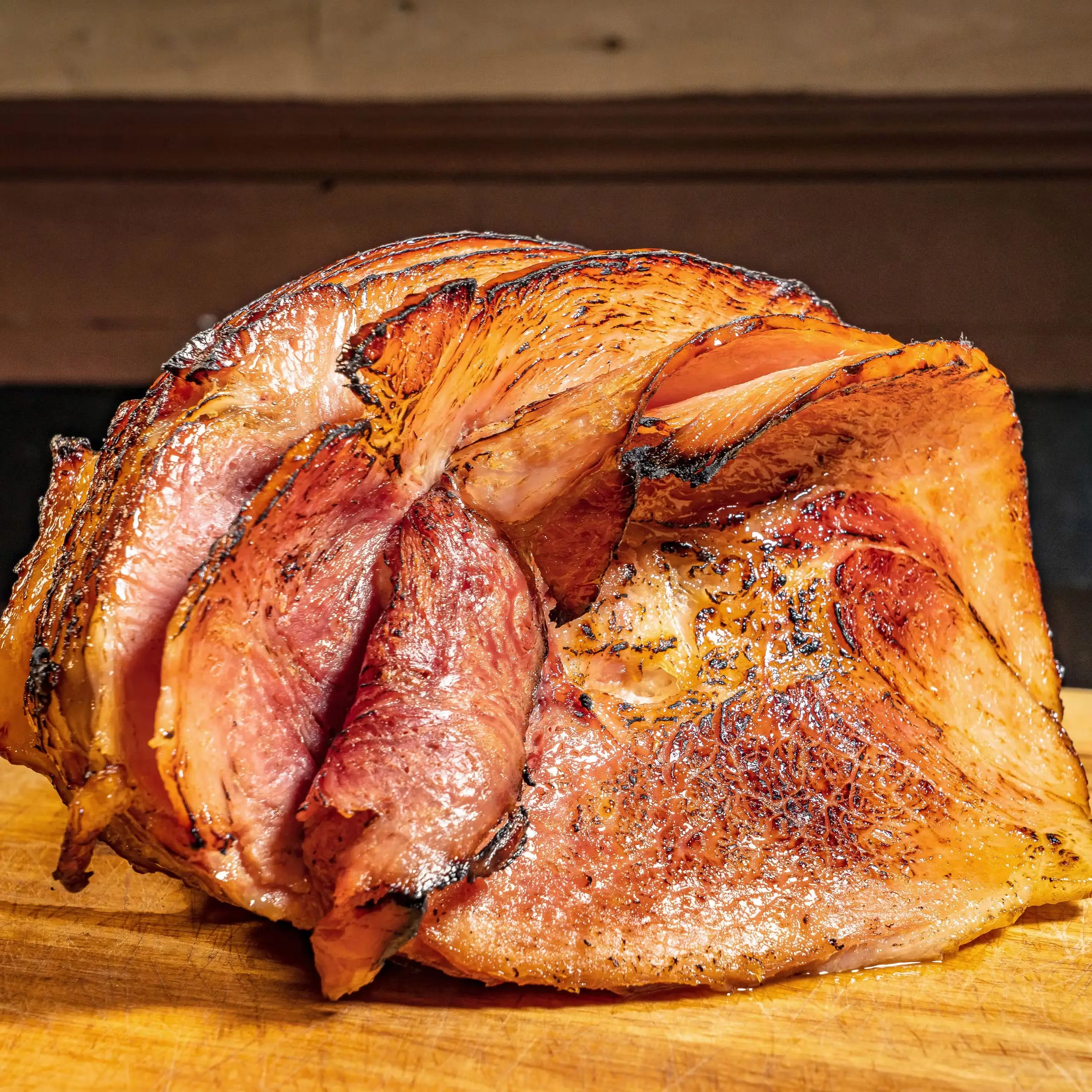 Pit-Smoked Honey Glazed Ham