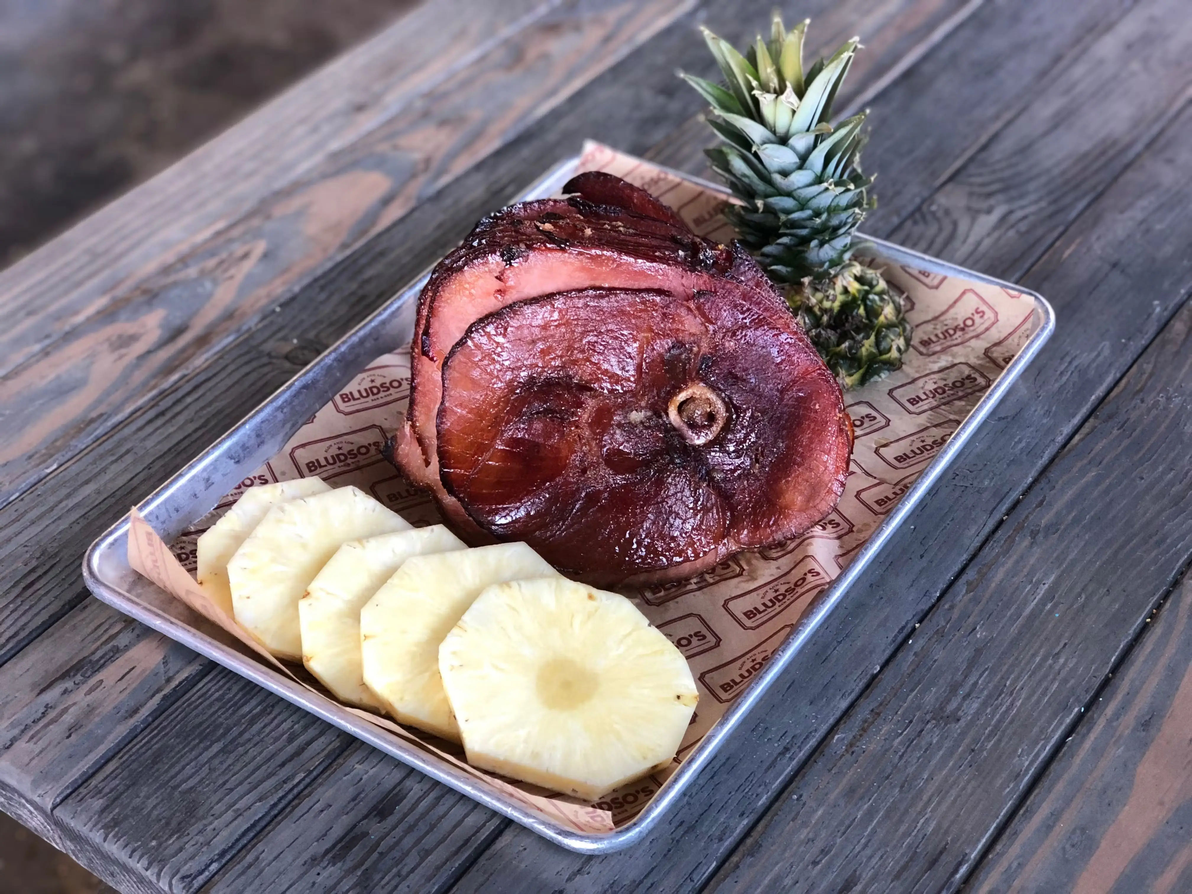 Pit-Smoked Honey Glazed Ham