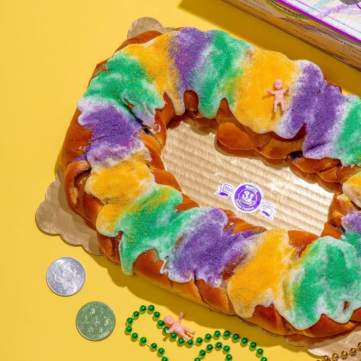 Traditional New Orleans King Cake