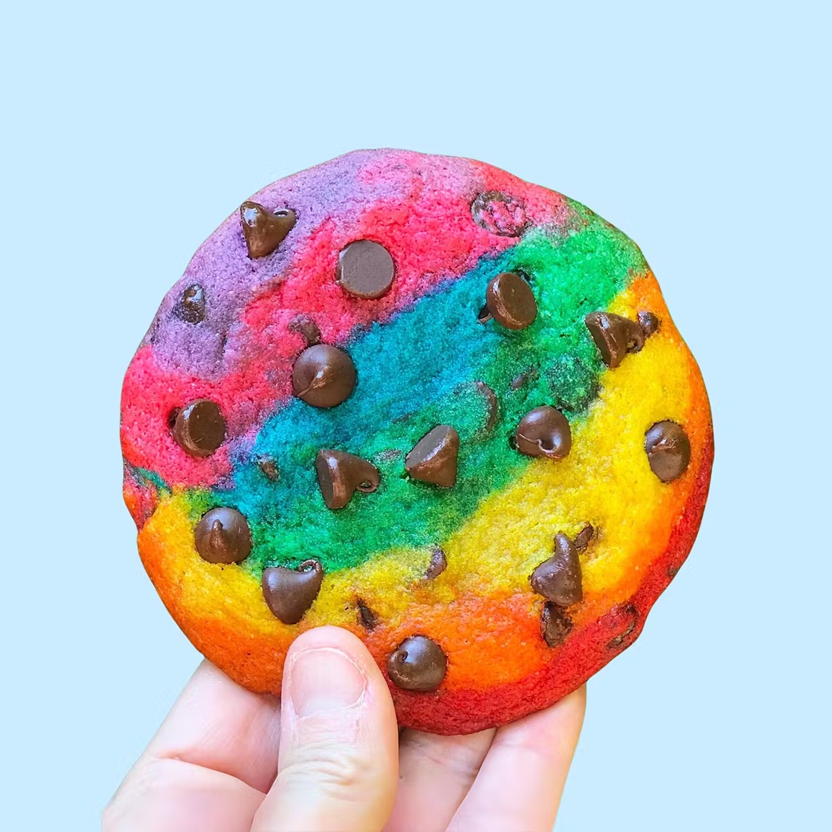 Rainbow Chocolate Chip Cookie Gift Tin