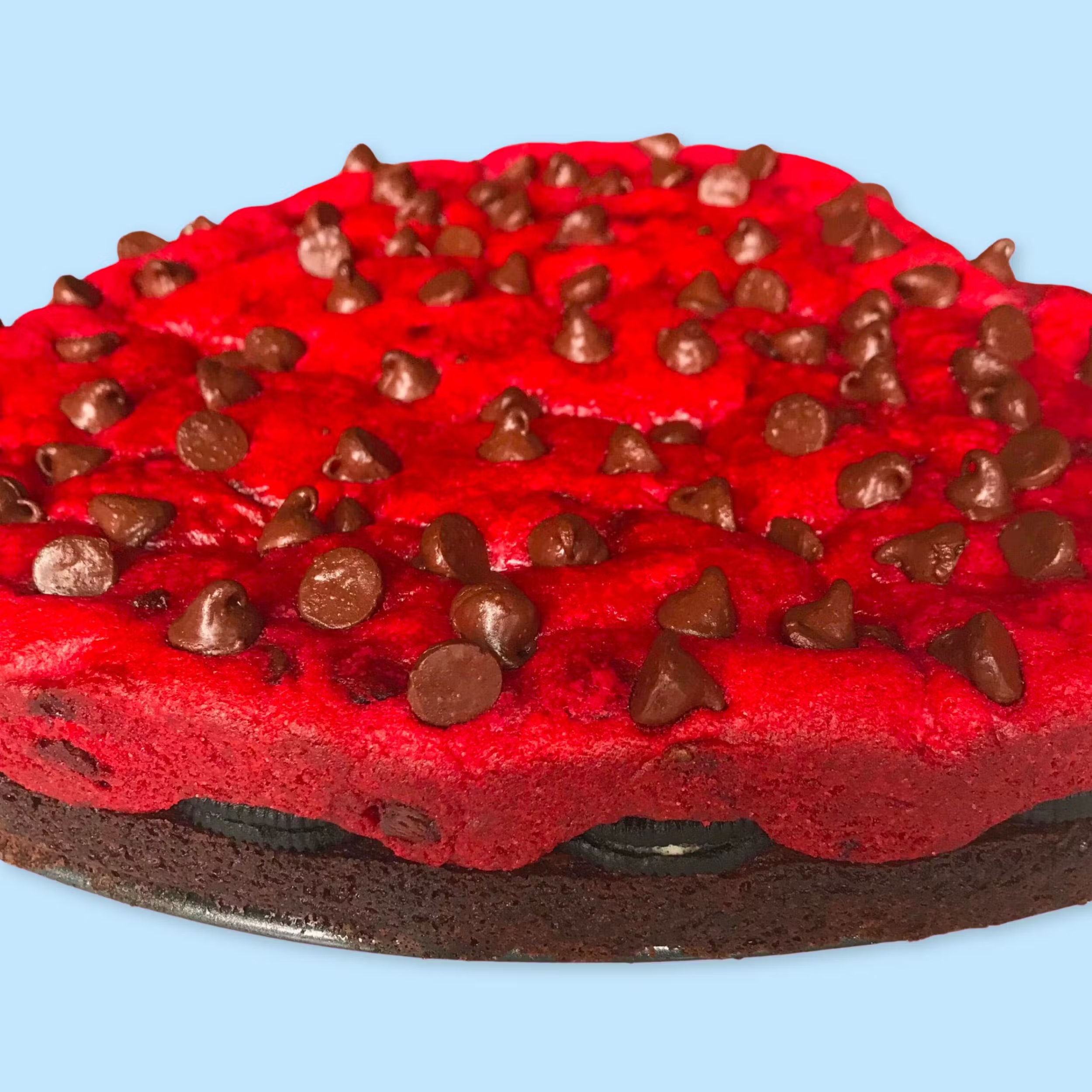 Giant Heart Shaped Brownie Oreo Cookie Cake