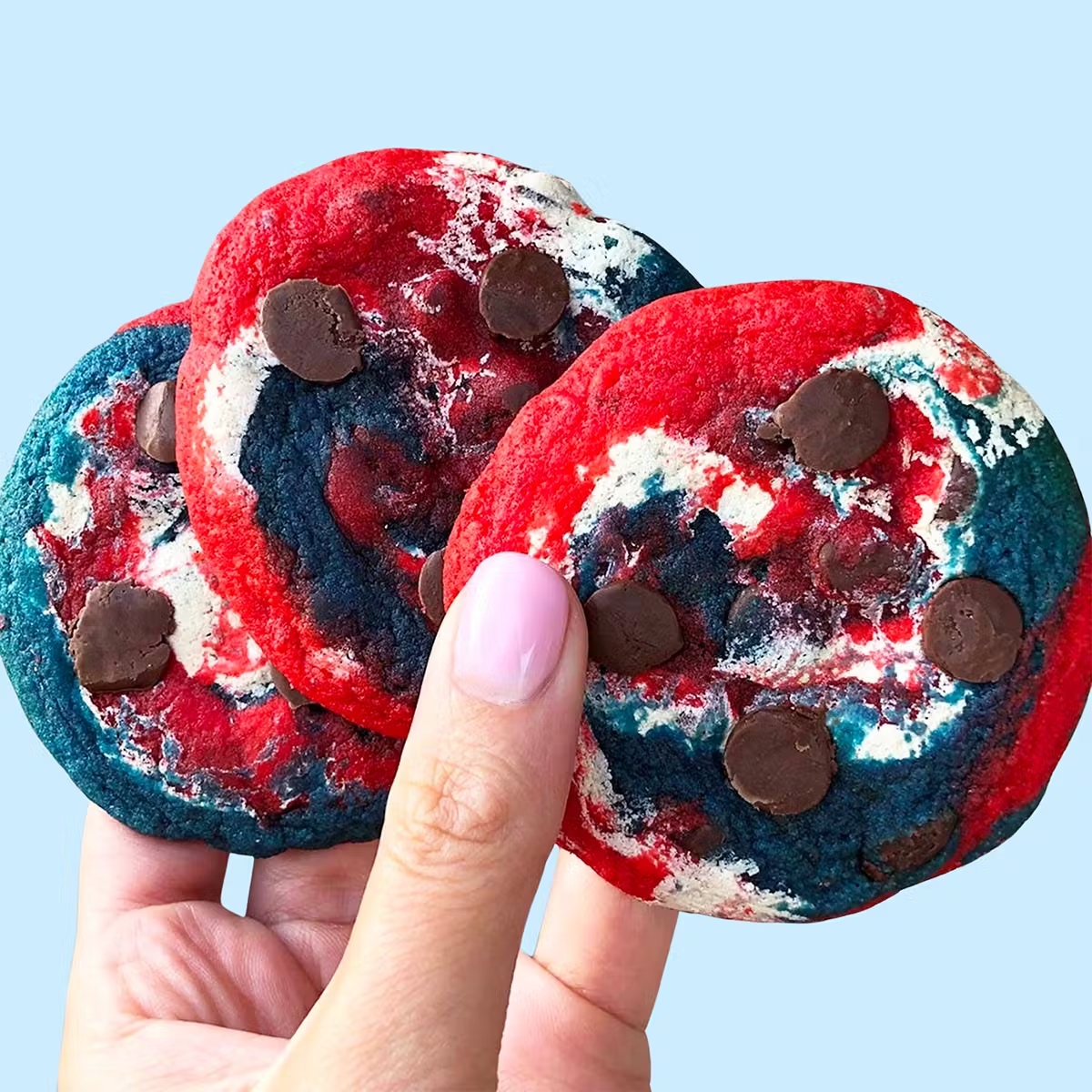 Red, White & Blue Chocolate Chip Cookie Tin - 20 Pack