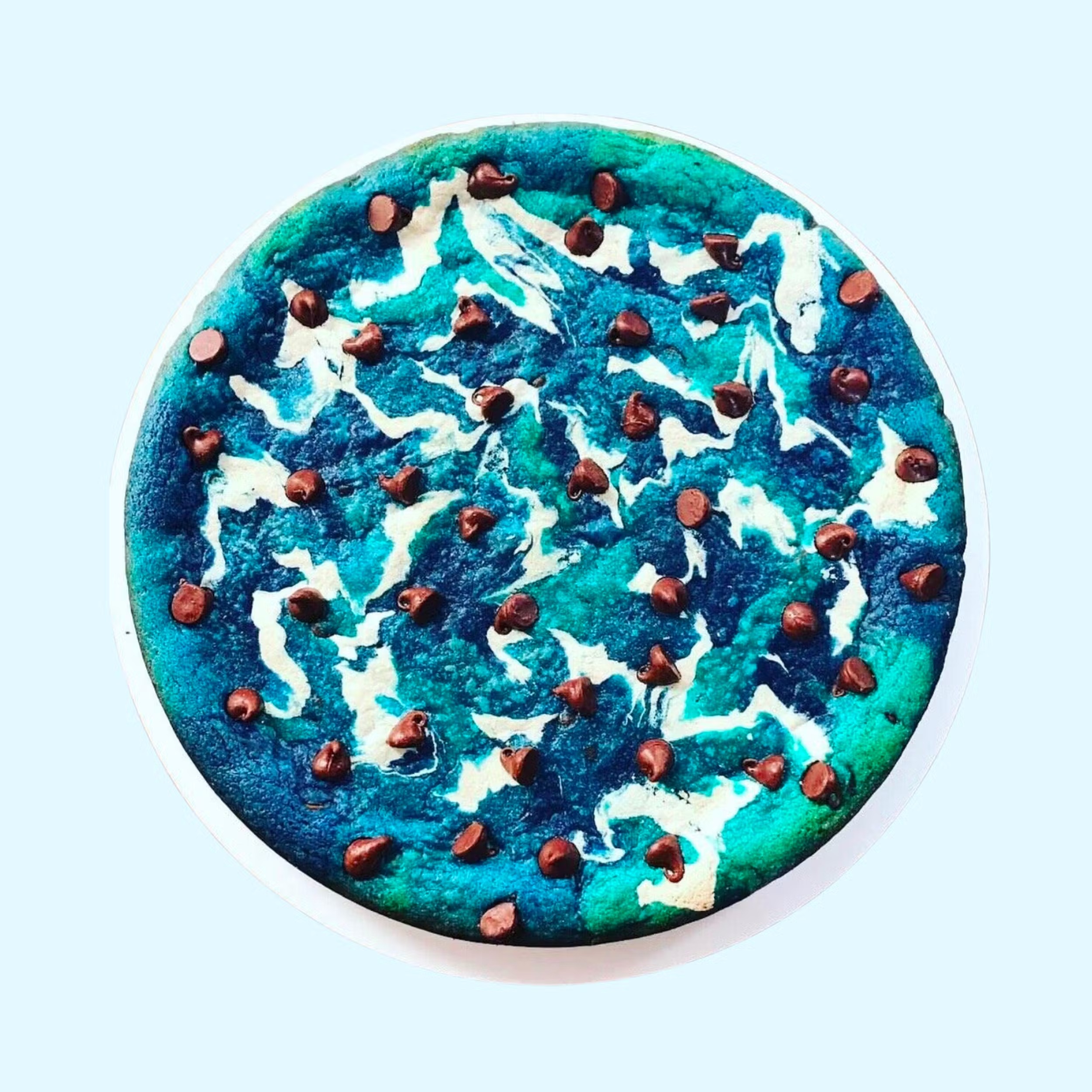 Hanukkah Chocolate Chip Cookie Cake