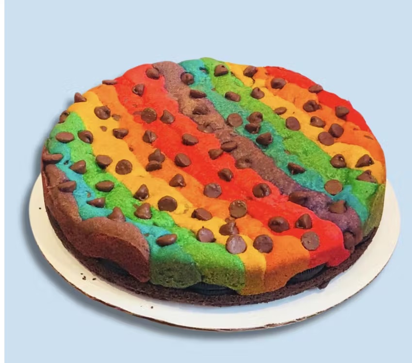 Rainbow Brookie Cake