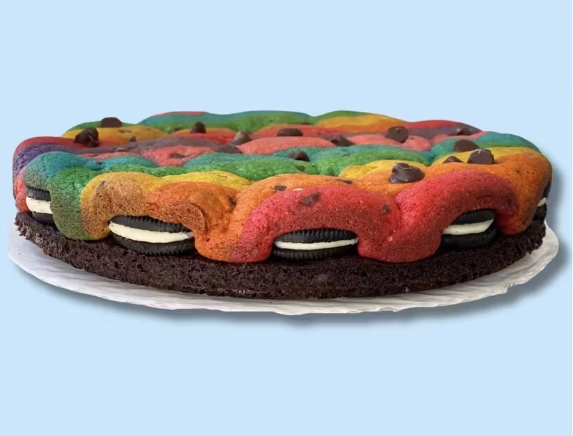 Rainbow Brookie Cake