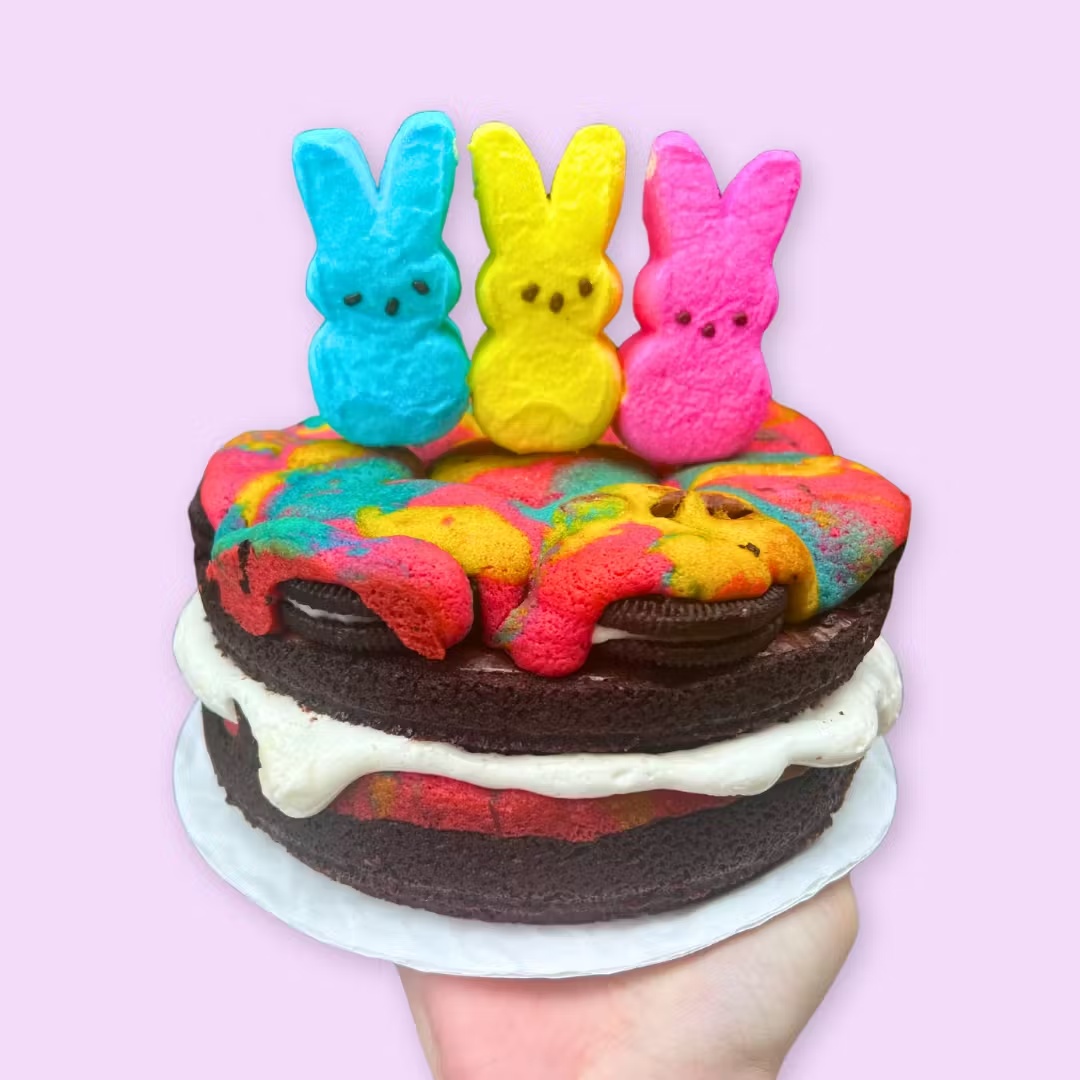 Stacked Easter Brookie Cake