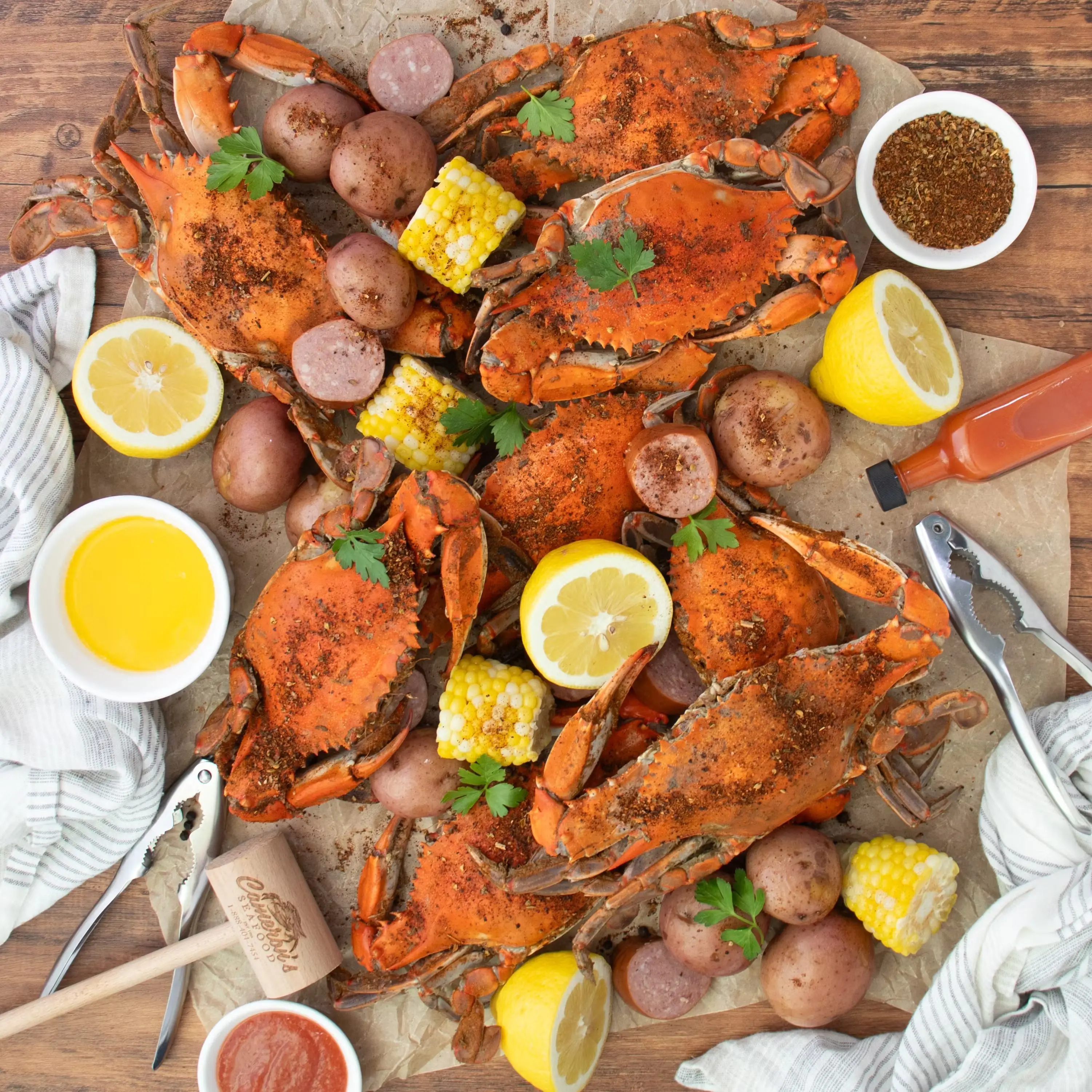 Premium Large Male Maryland Blue Crabs