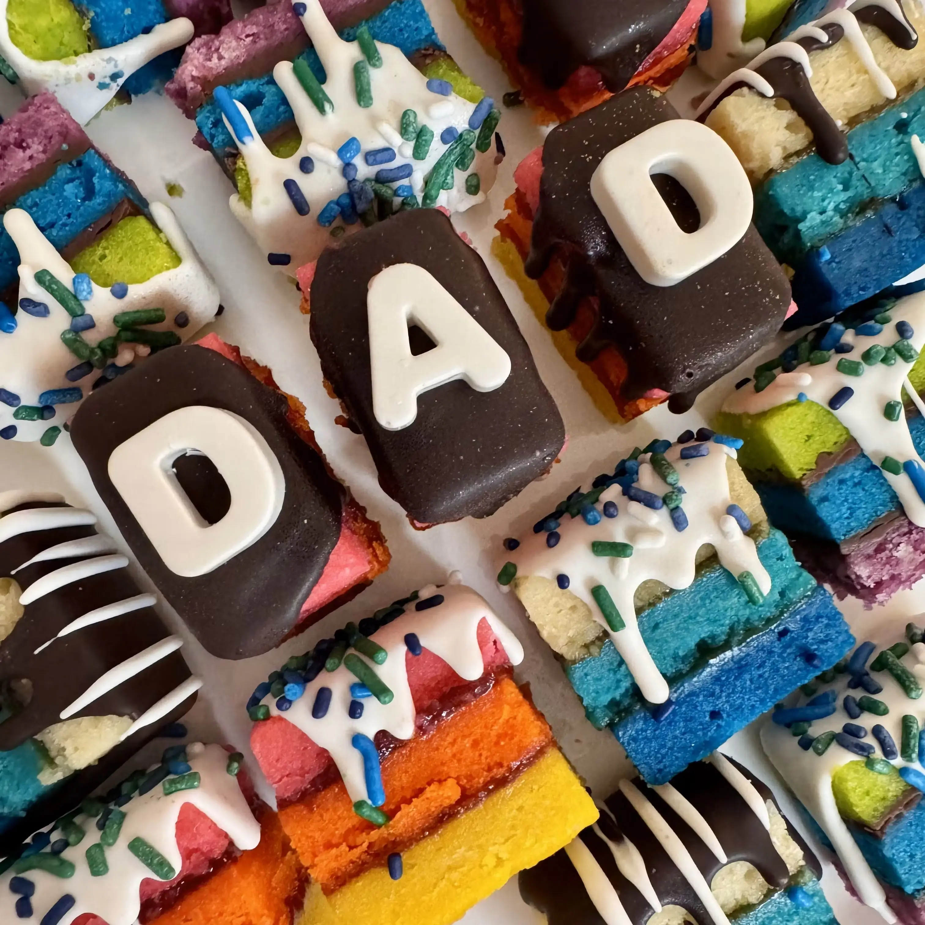 Father's Day Rainbow Cookies- 20 Pack