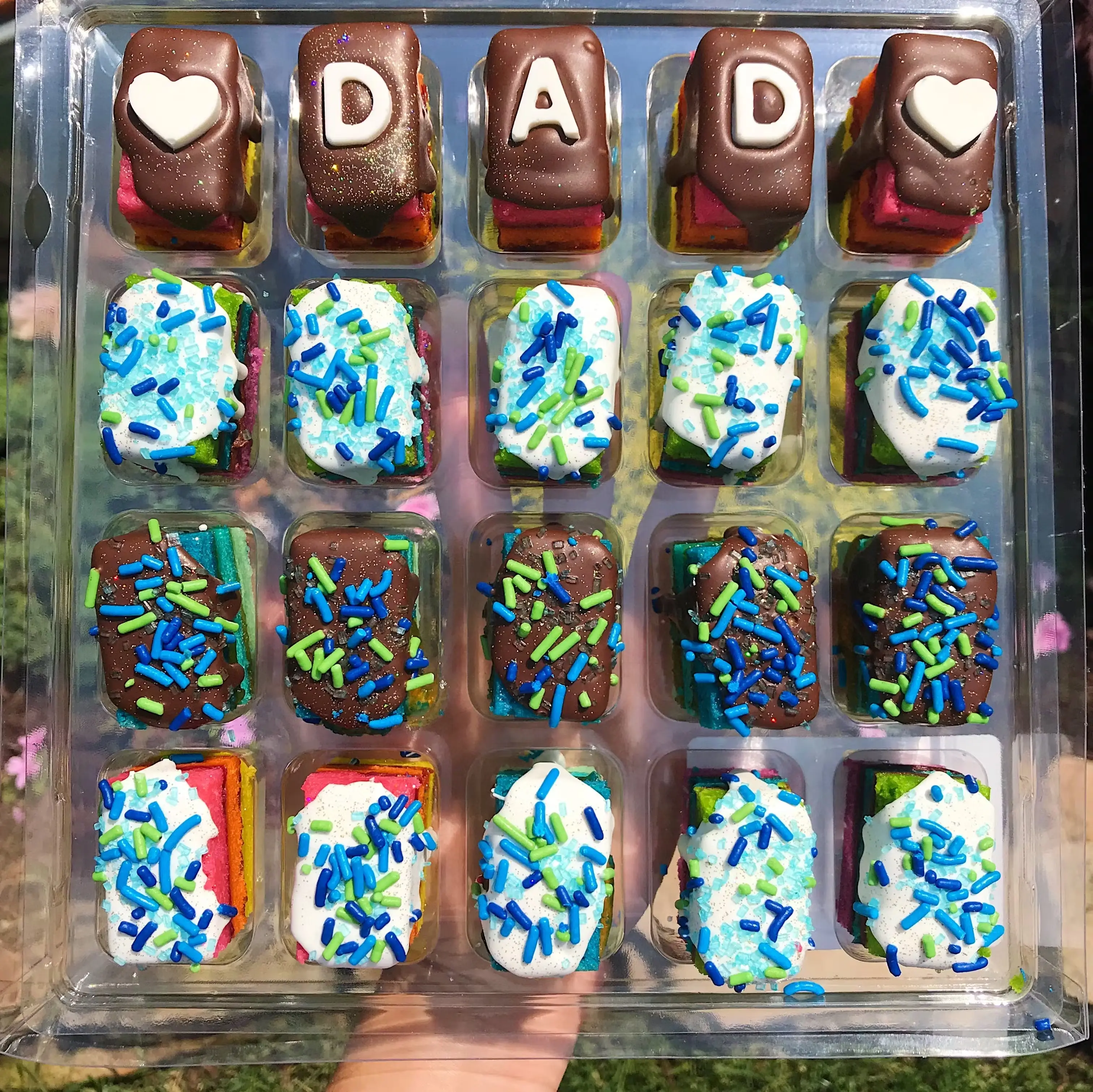 Father's Day Rainbow Cookies- 20 Pack