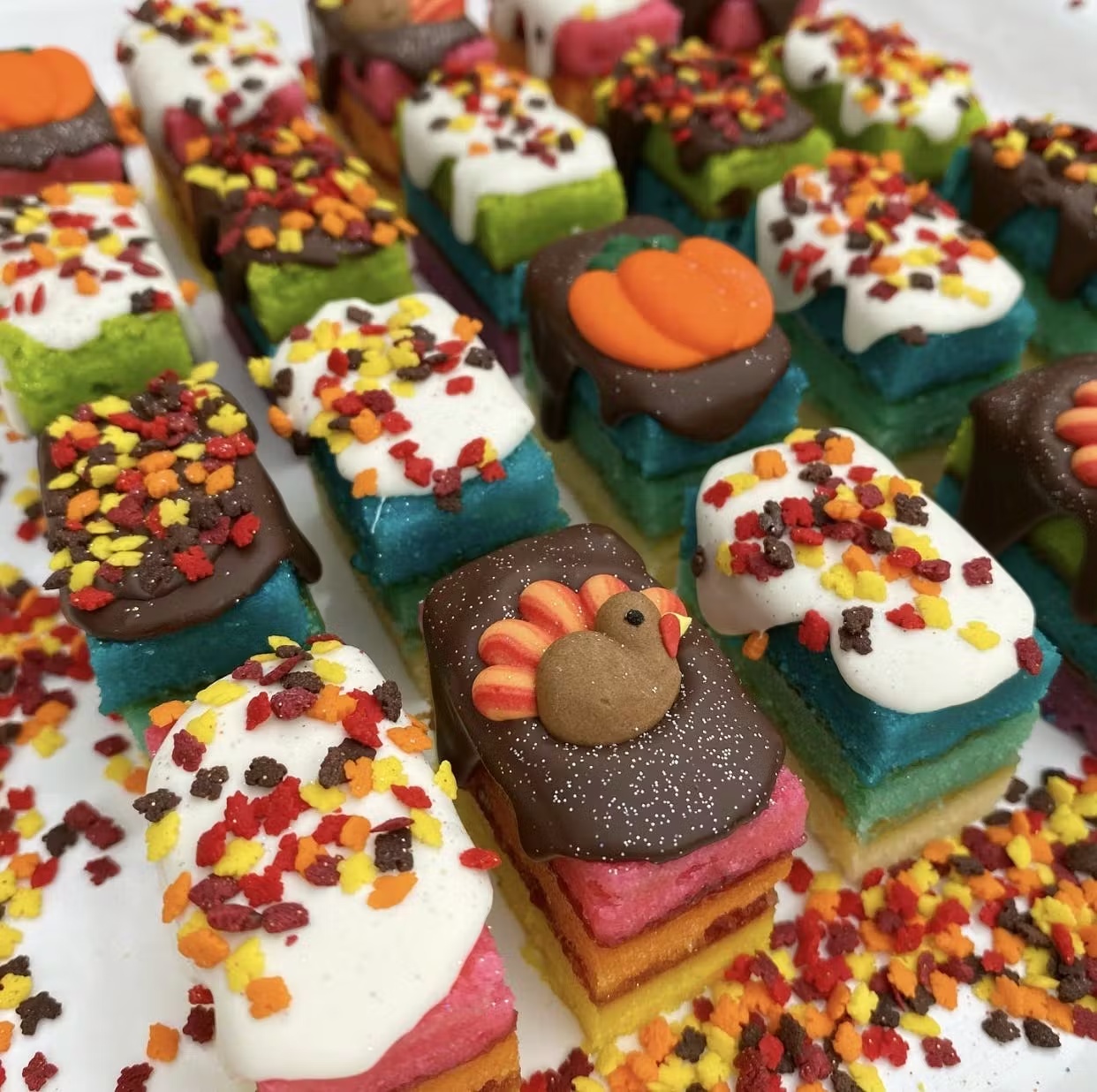Thanksgiving Rainbow Cookies - 20 Pack