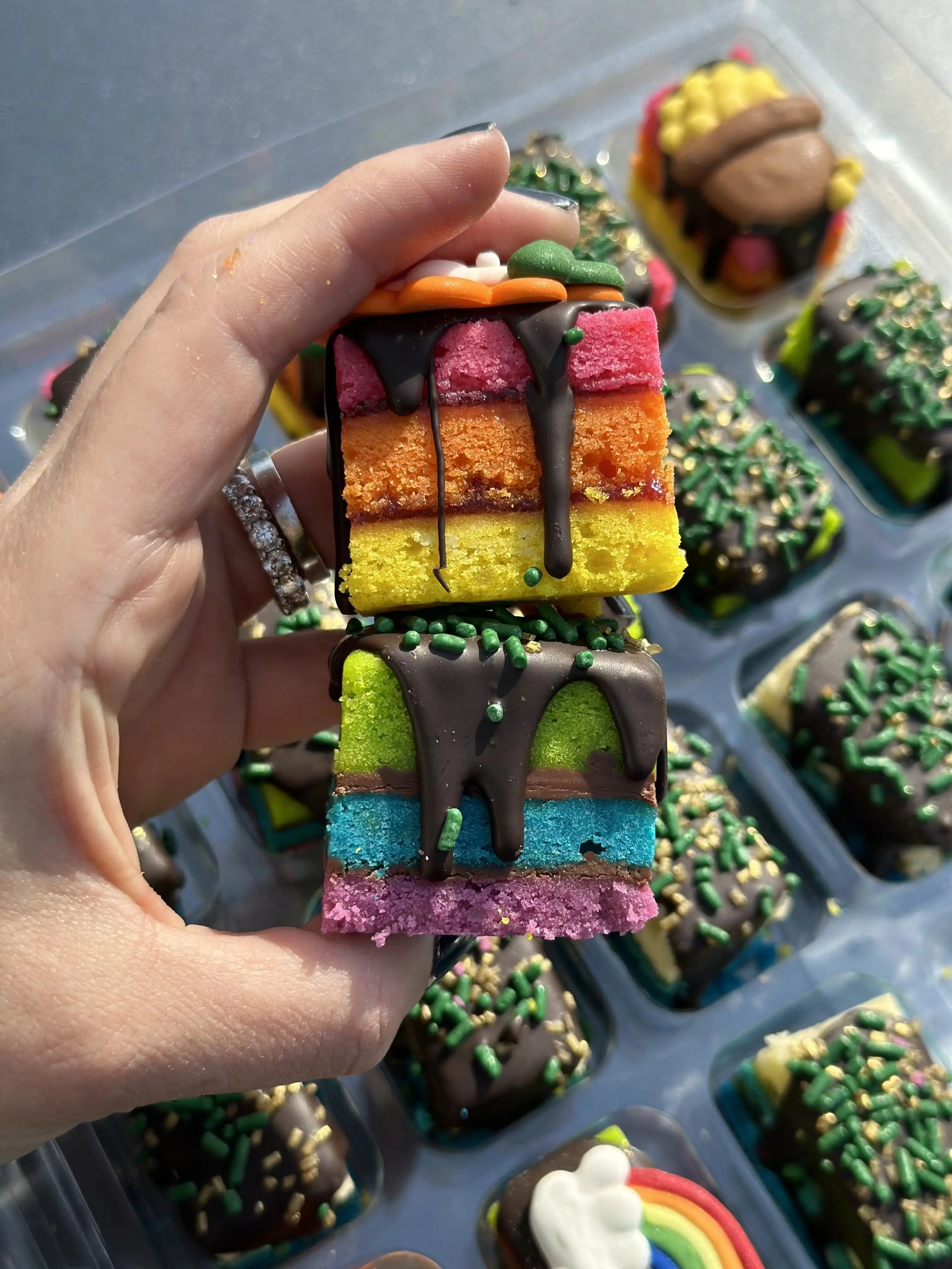 St Patrick's Day Rainbow Cookies - 20 Pack