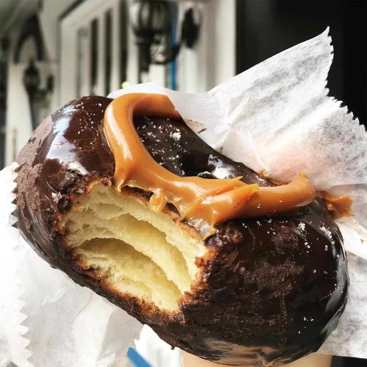 Chocolate Caramel Croissant Donuts - 9 Pack