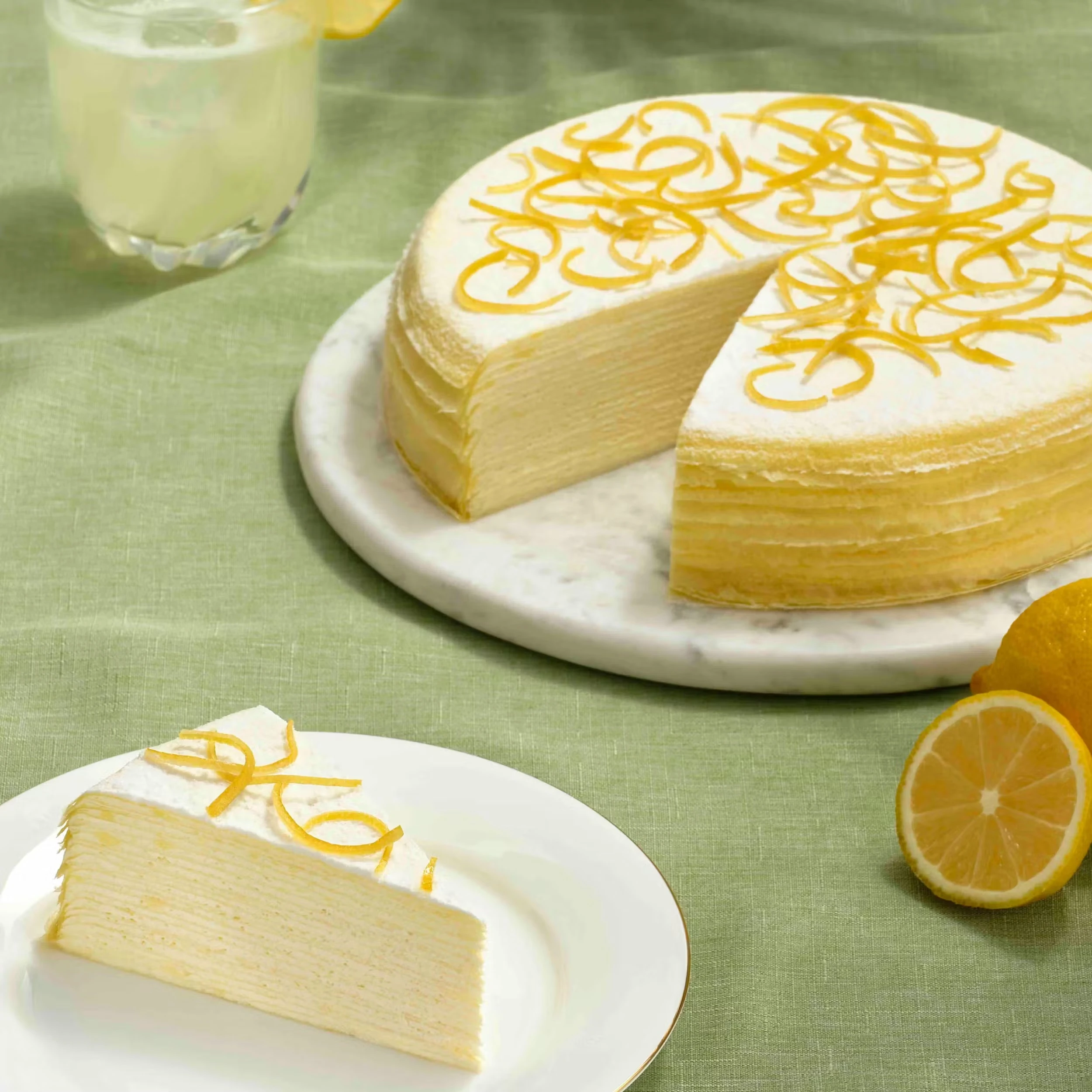Citron Mille Crêpes Cake