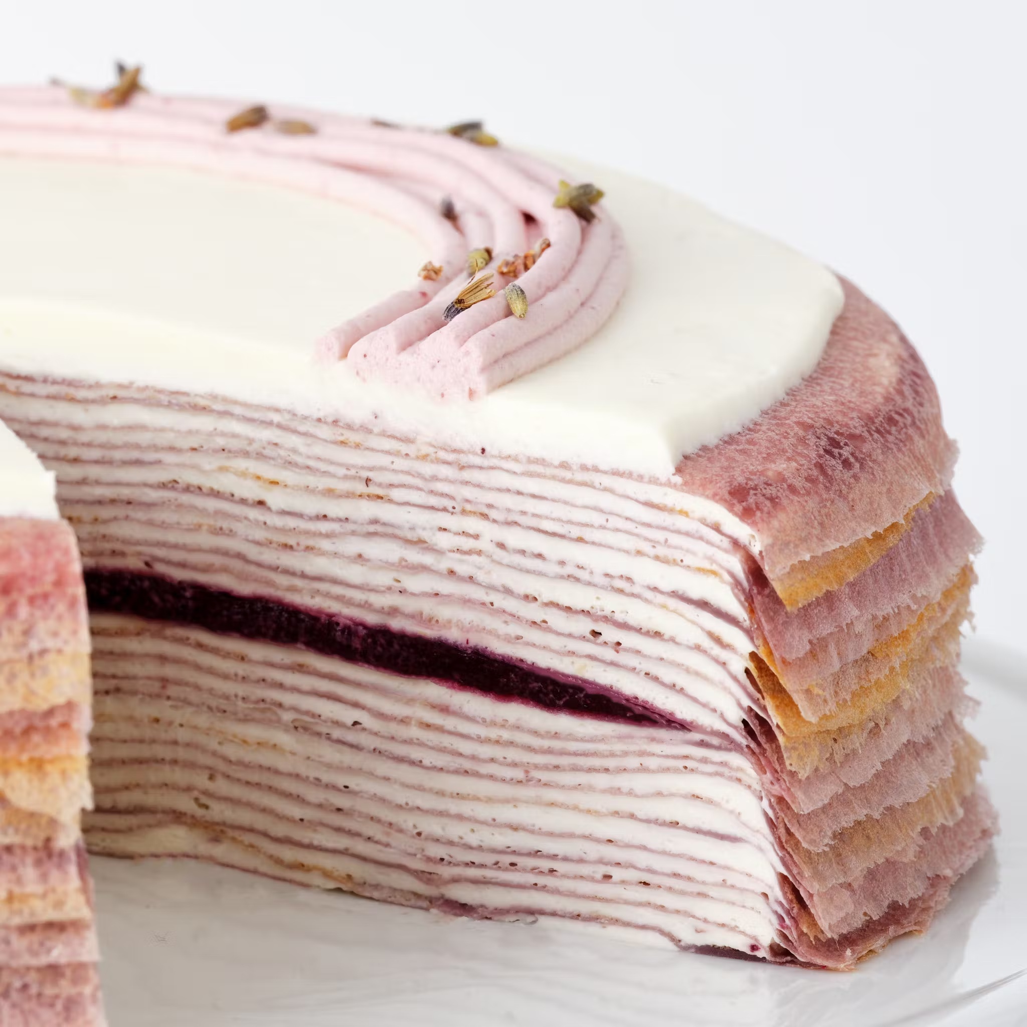 Lavender Mille Crêpes Cake