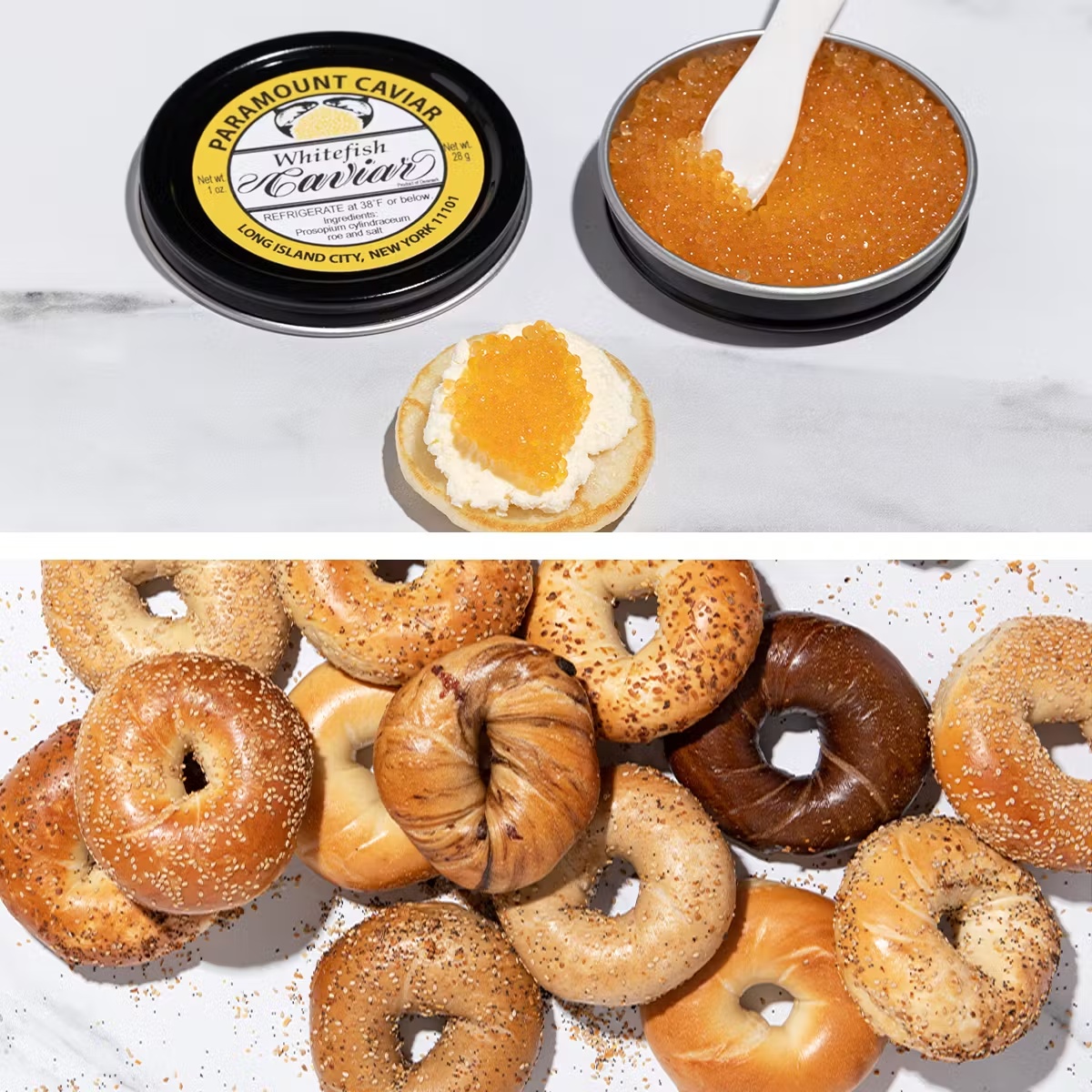 Bagels + Caviar for 4