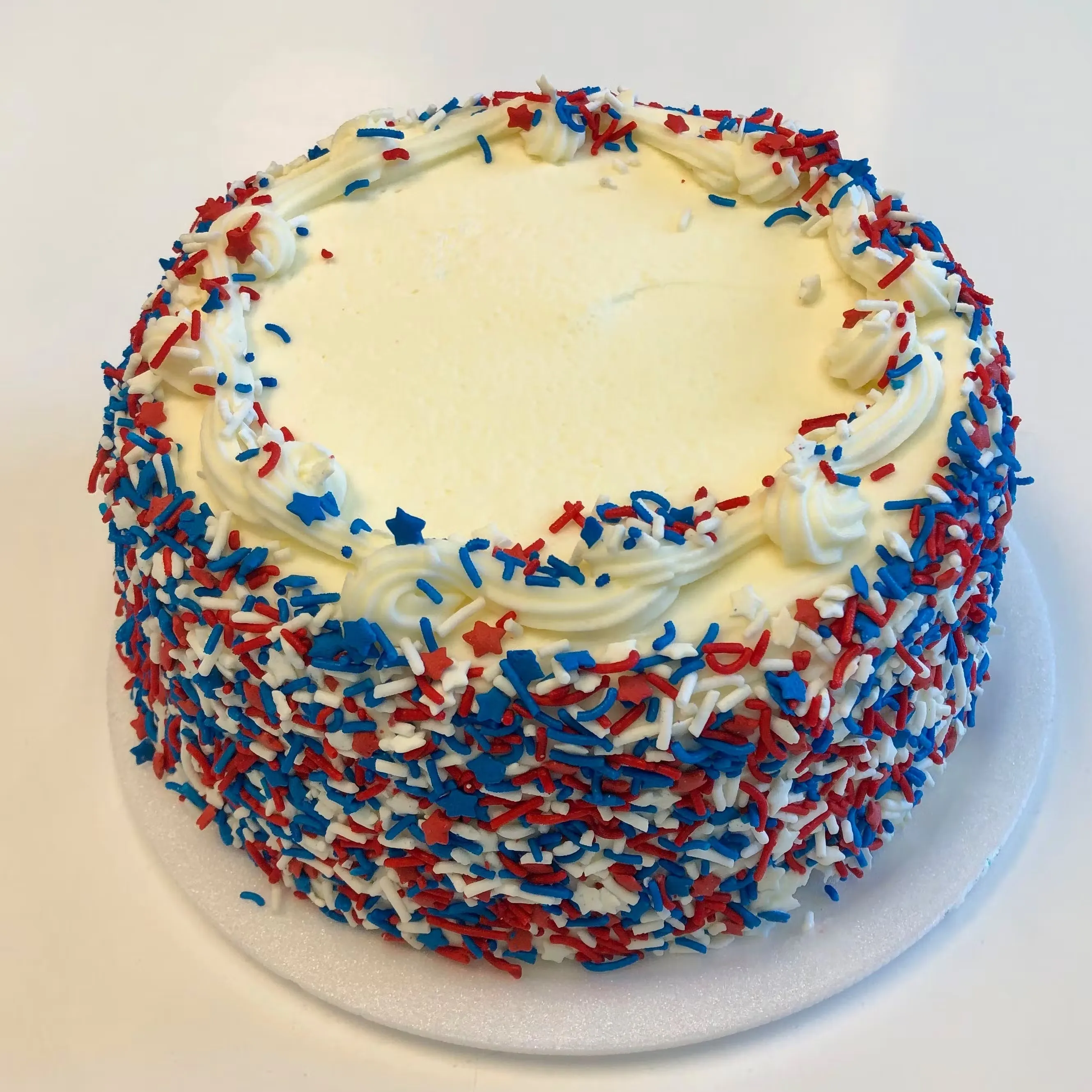 "U.S. Hurray!" Red, White & Blue Velvet Cake