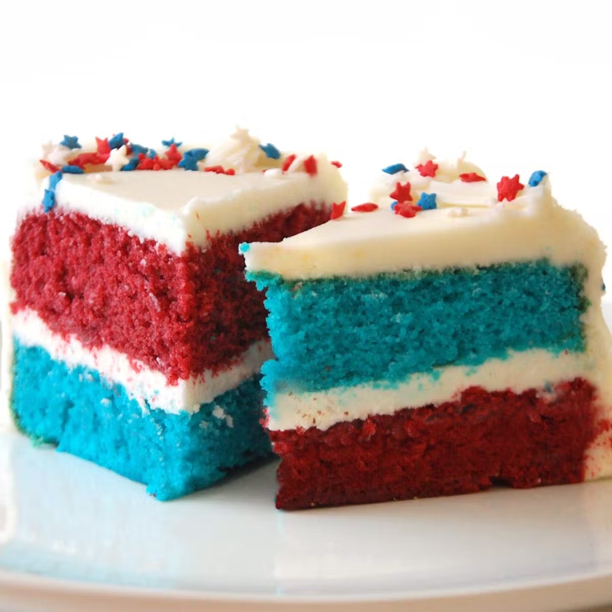 "U.S. Hurray!" Red, White & Blue Velvet Cake