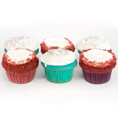Red & Blue Velvet Cupcakes - 12 Pack