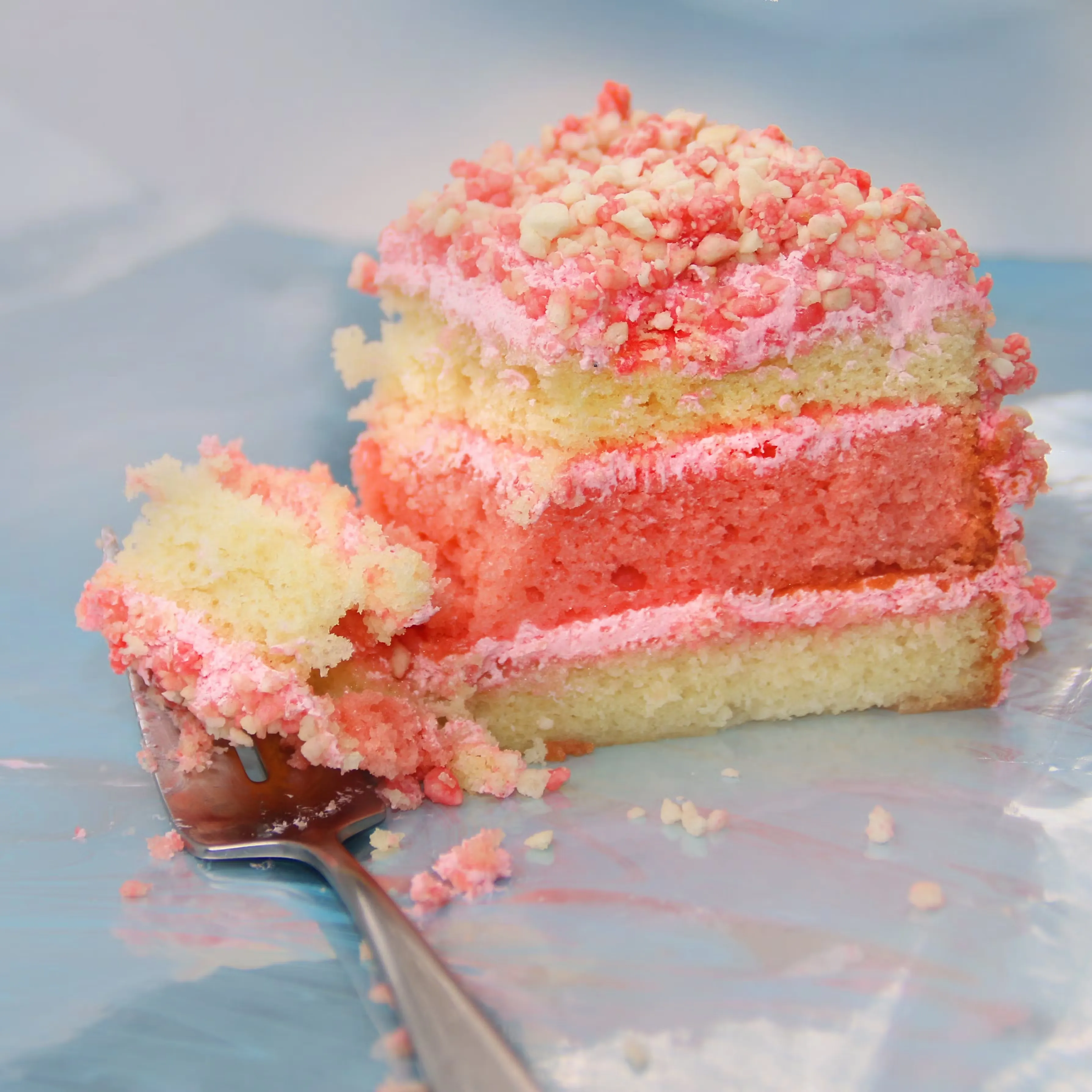 Strawberry Crunch Parfait Cake