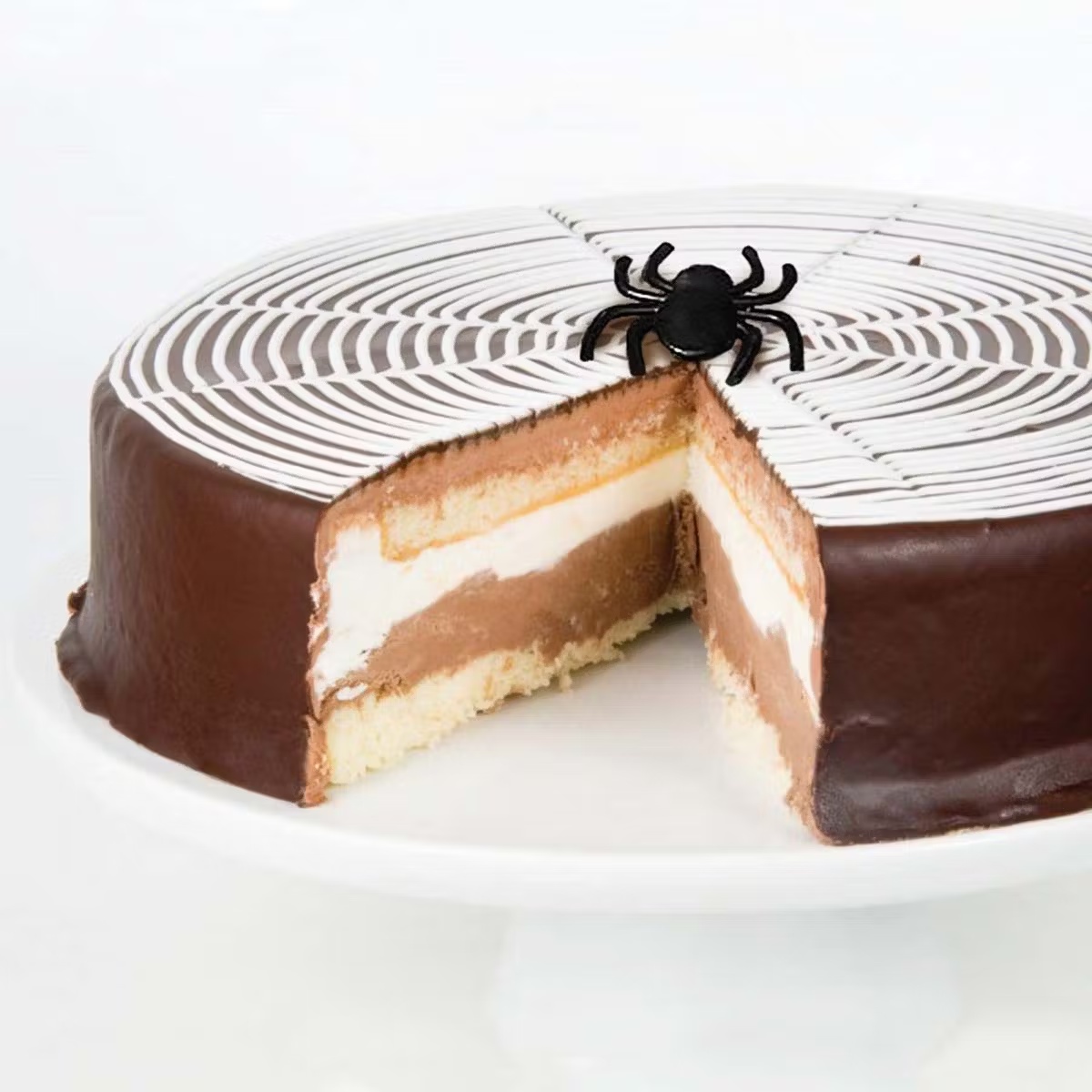 Halloween Black & White Mousse Cake