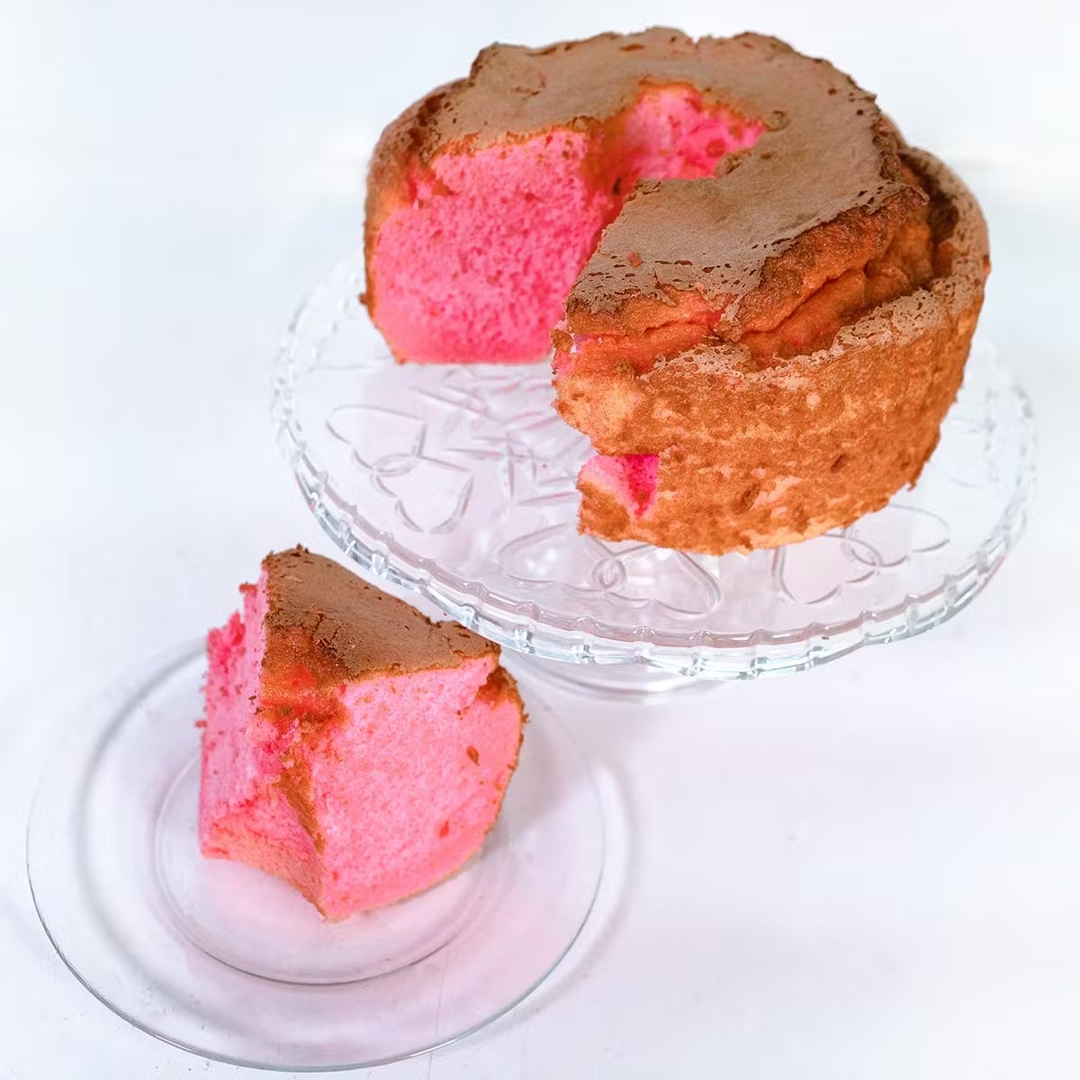 Strawberry Angel Food Cake