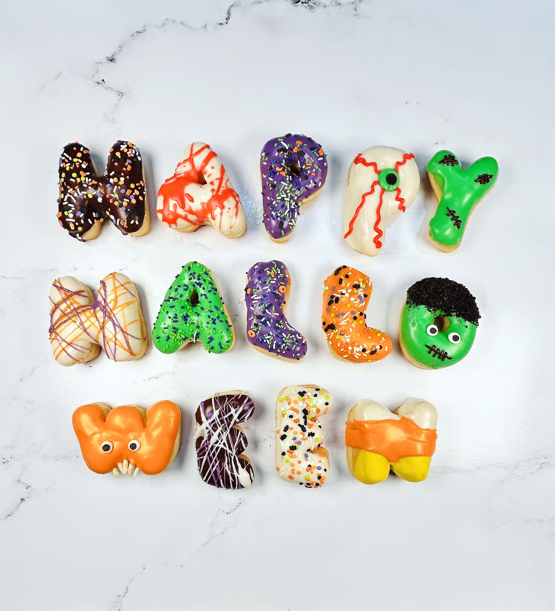 Halloween Message Donuts