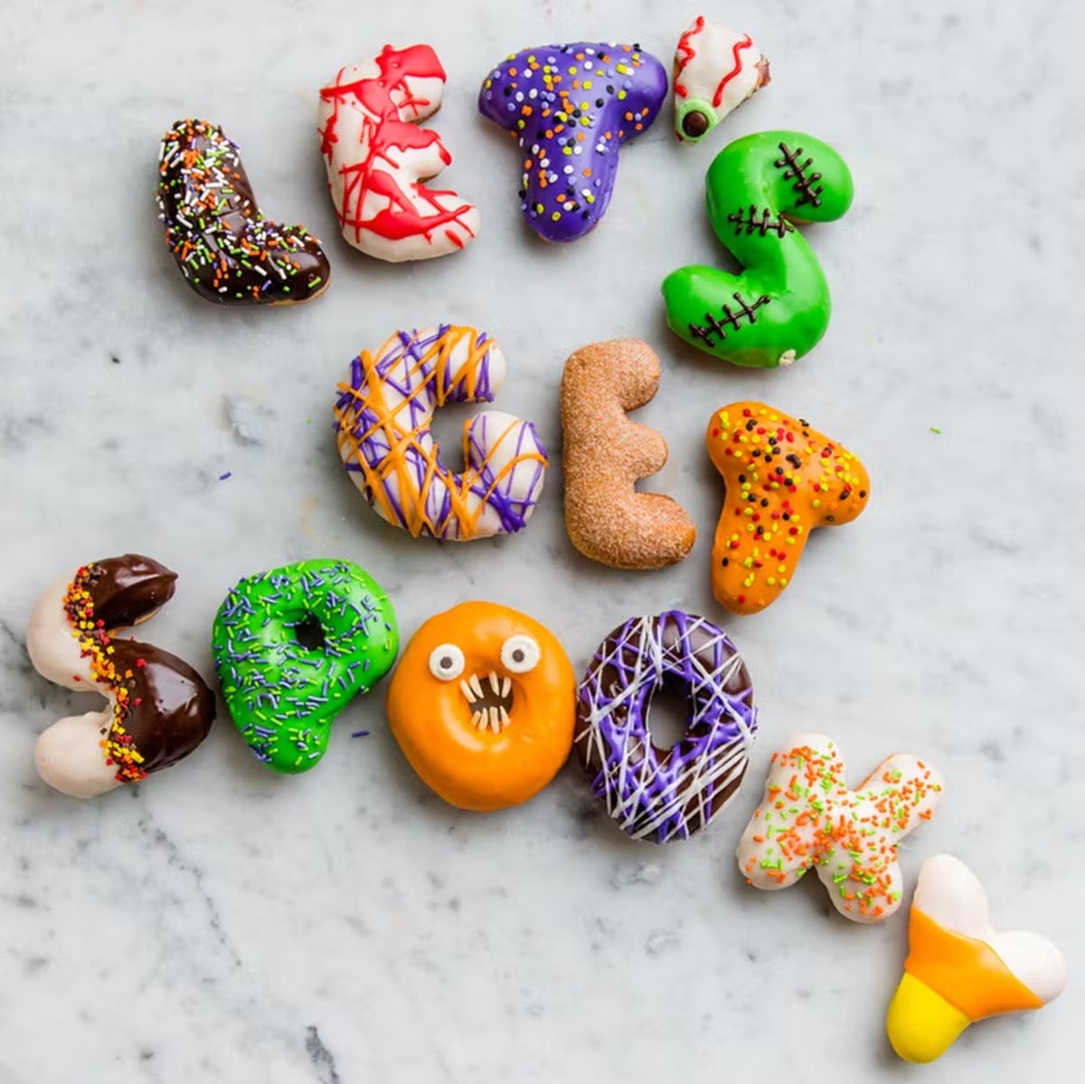 Halloween Message Donuts