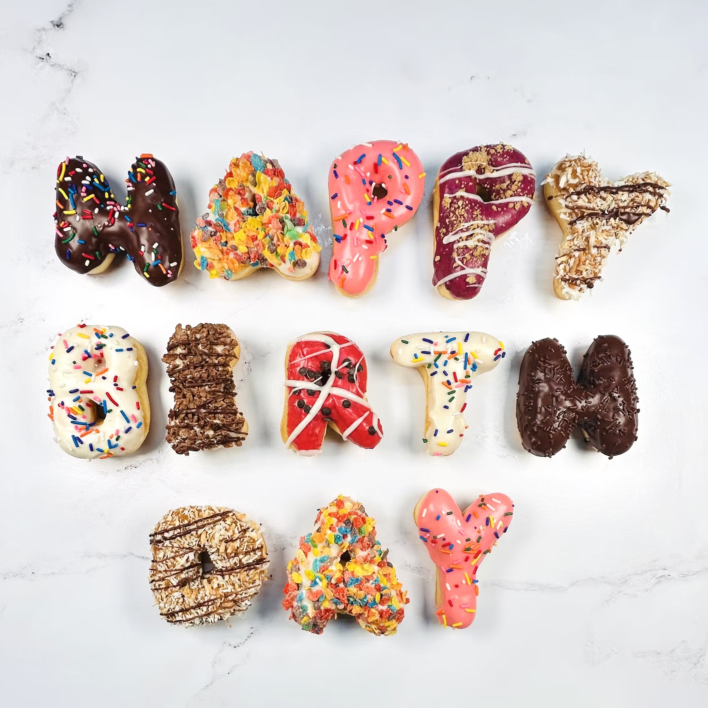 "Happy Birthday" Donuts