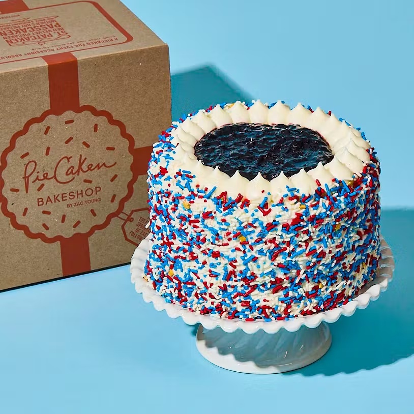 Red, White & Blueberry PieCaken