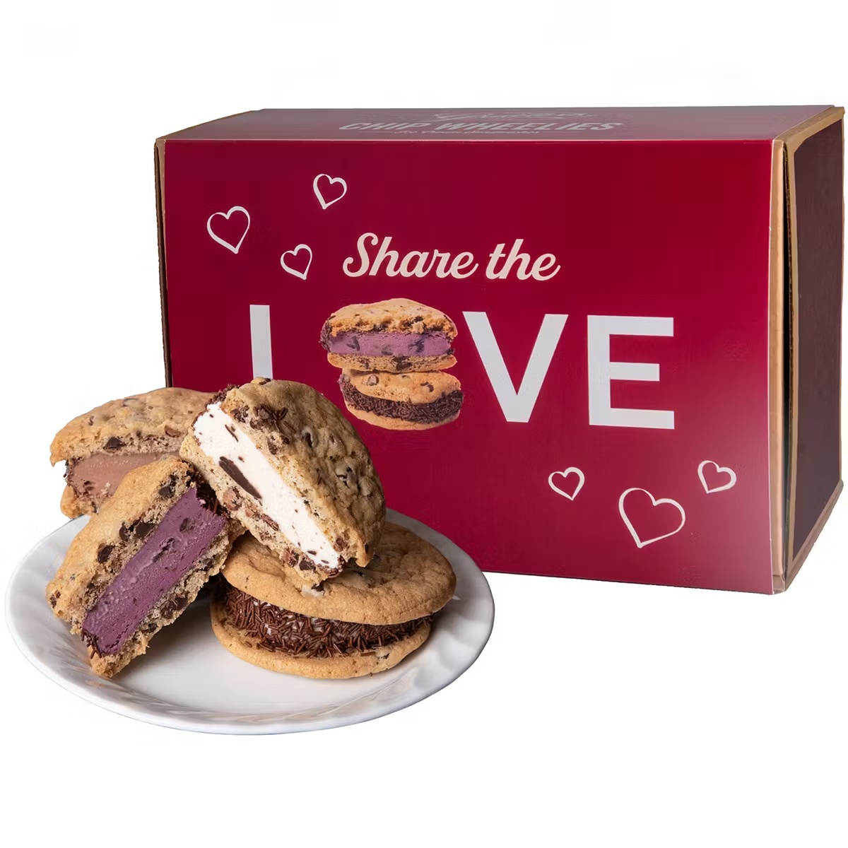 Valentine's âChip Wheeliesâ Ice Cream Sandwiches - 12 Pack