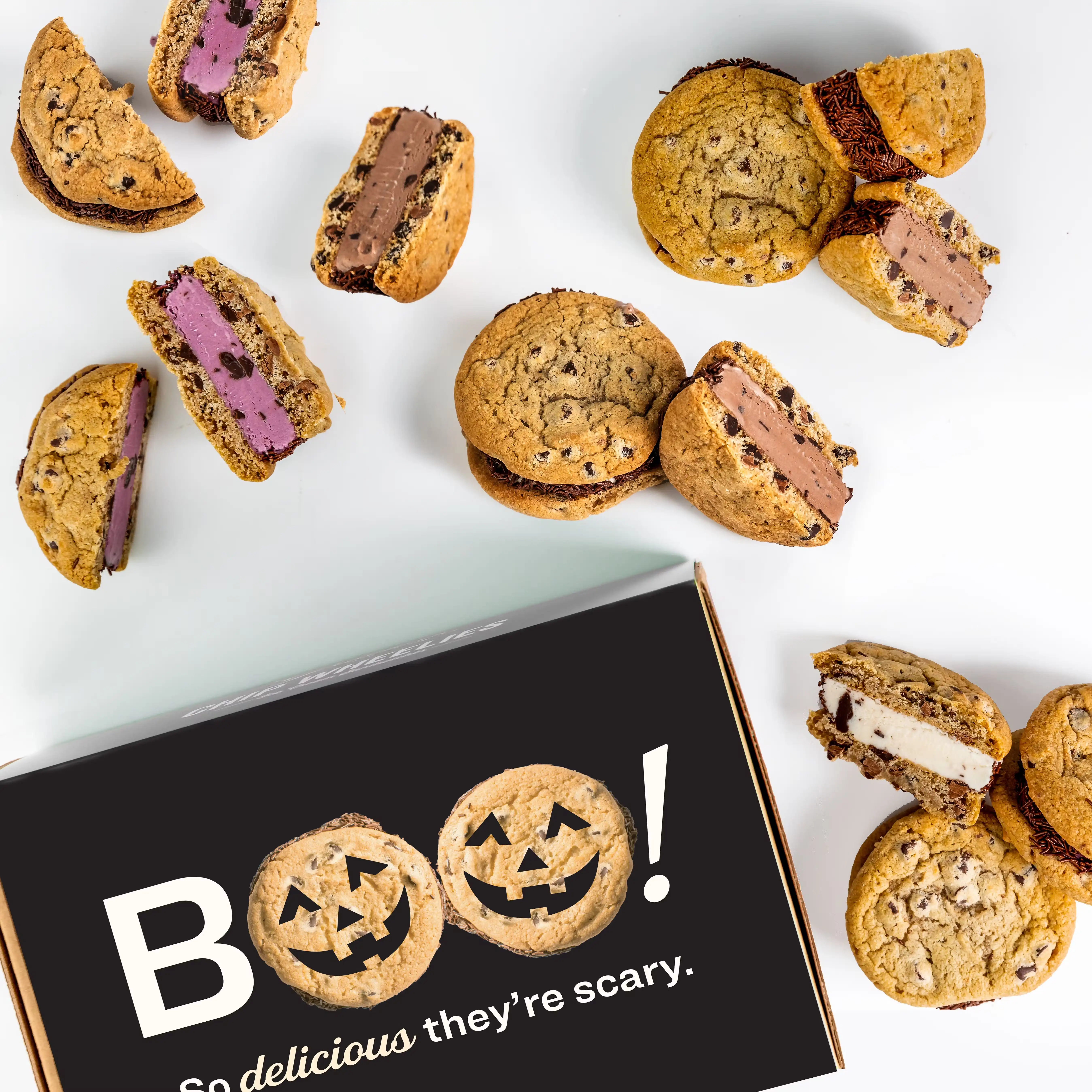 Halloween âChip Wheeliesâ Ice Cream Sandwiches - 12 Pack