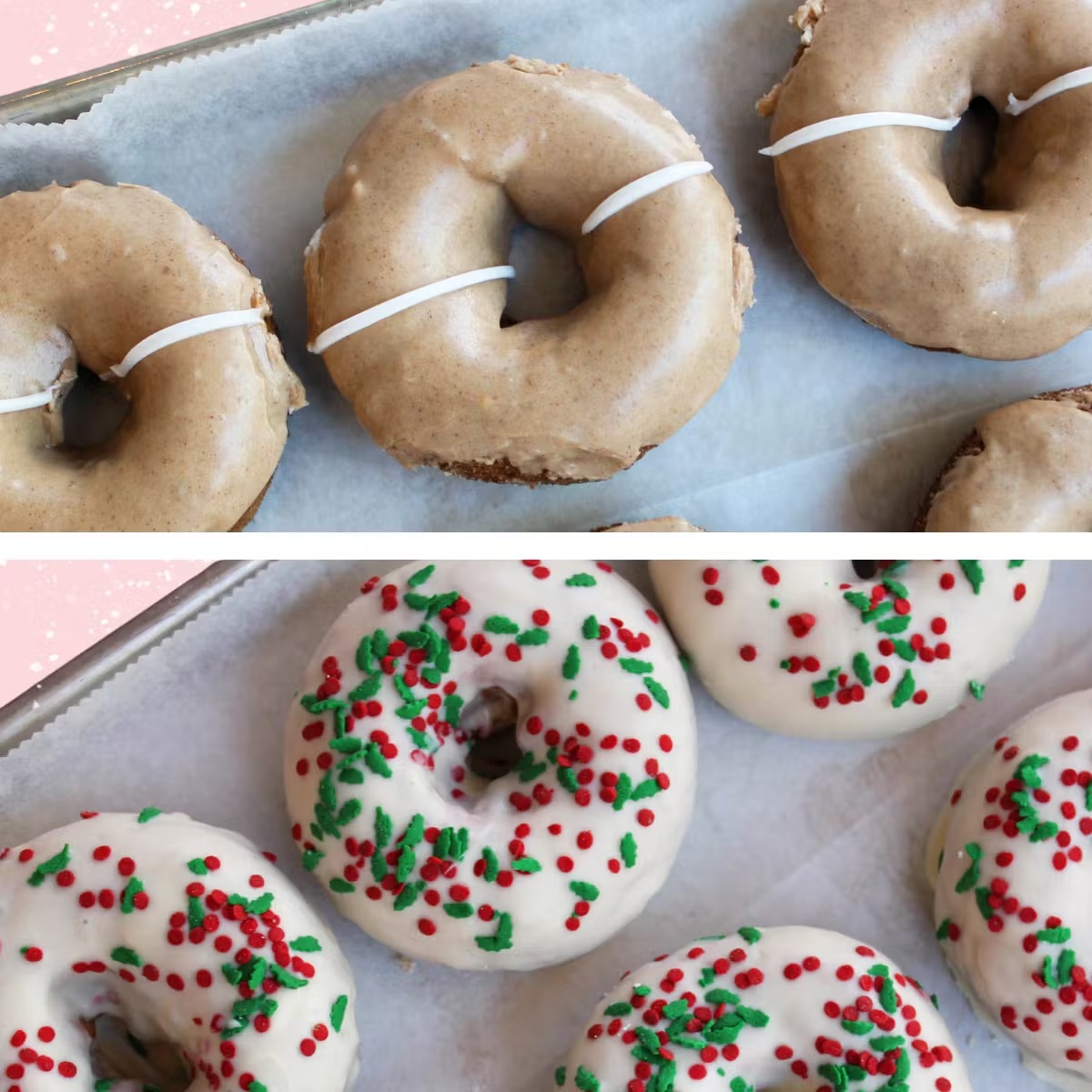 Gingerbread + Holiday Sprinkle Donuts - 12 Pack