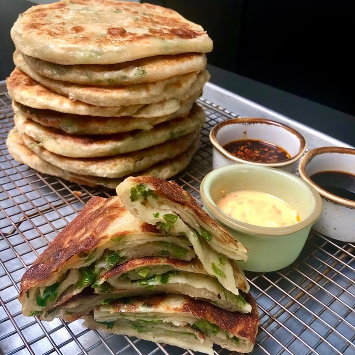 Hand Made Chinese Scallion Pancakes - 4 Pack