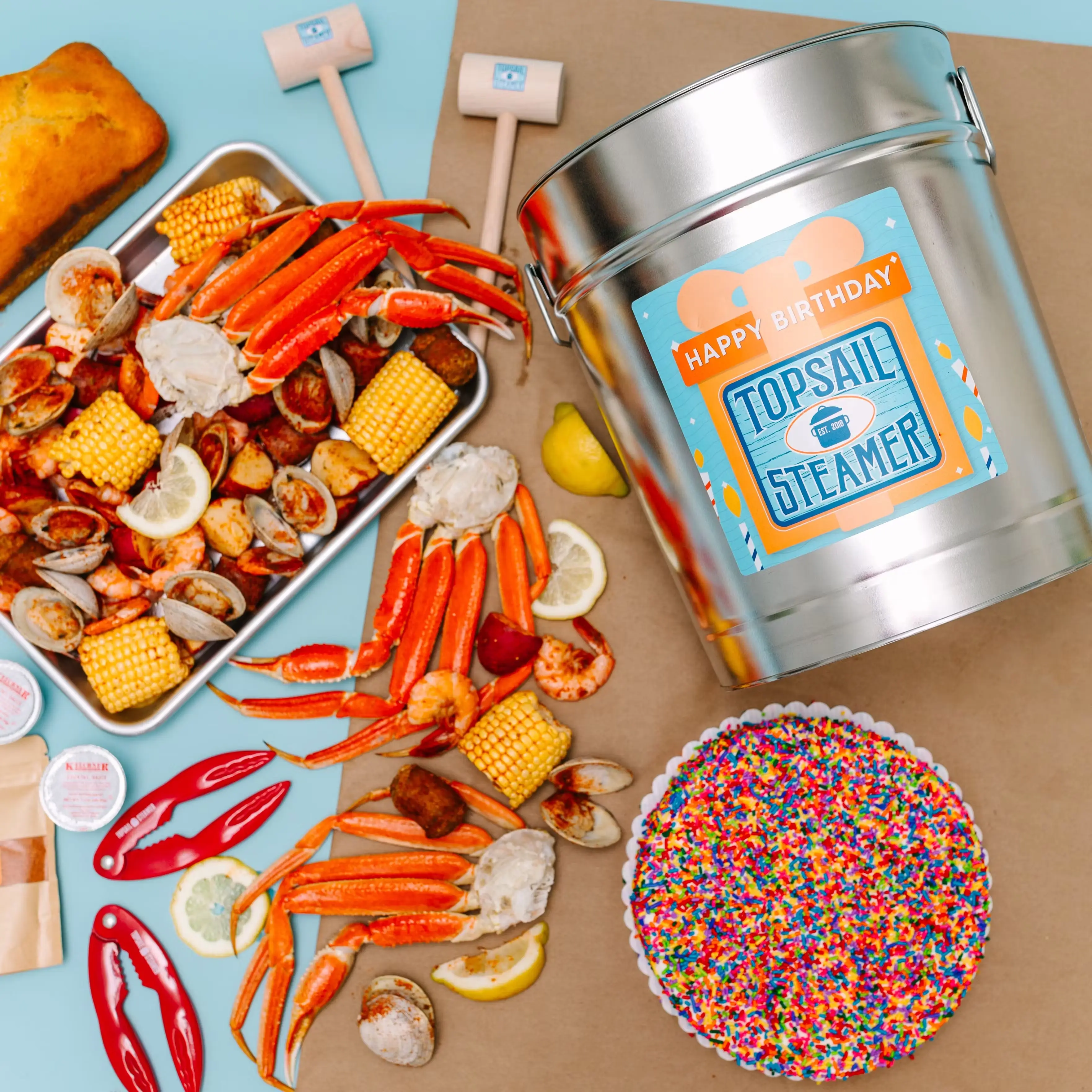 Birthday Bucket Steamer Pot