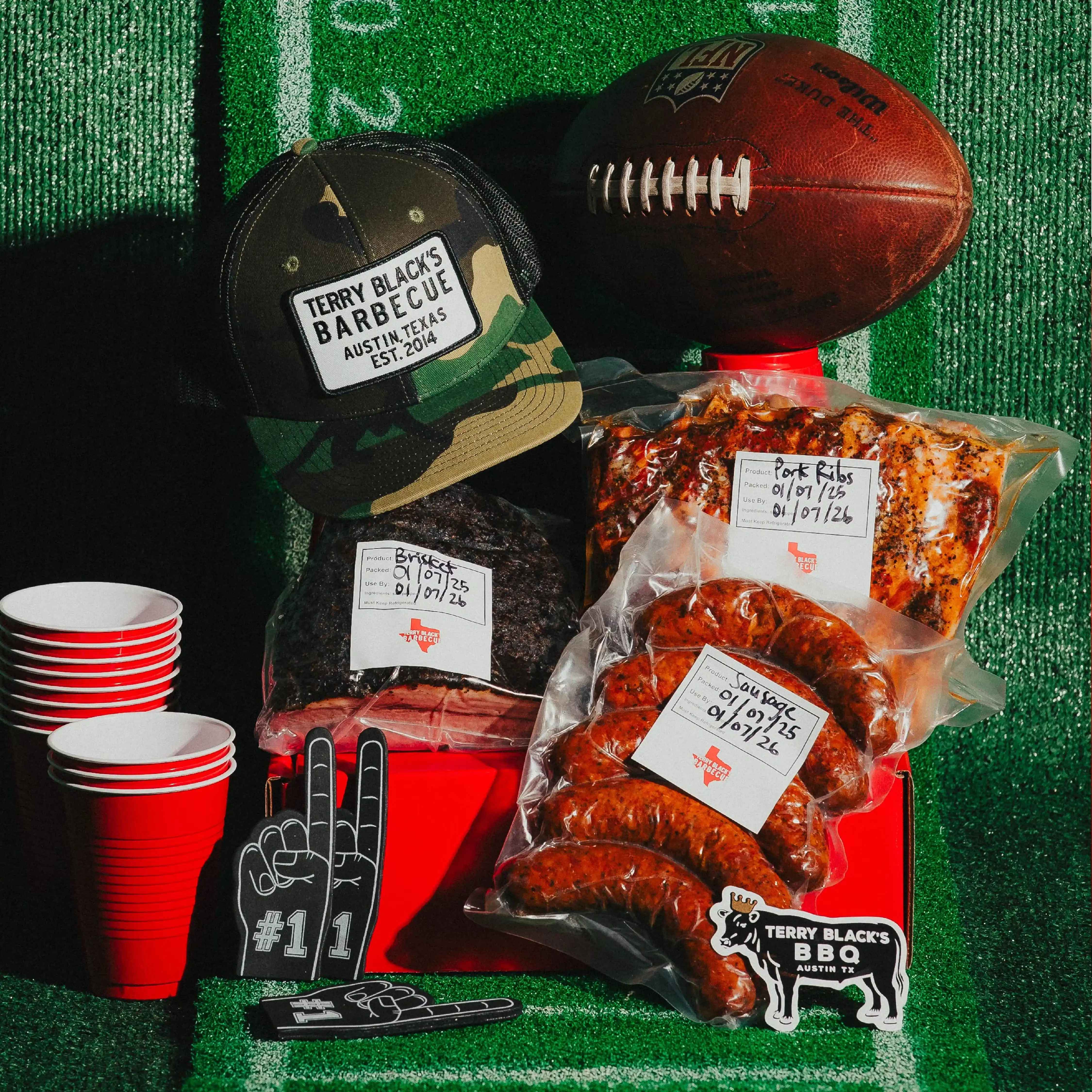 Game Day Party Pack - 1/2 Brisket, Pork Ribs, and Sausage
