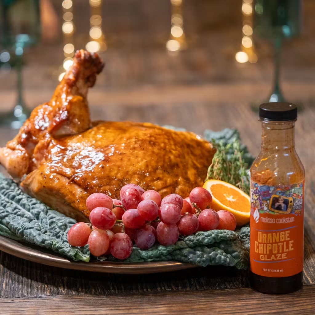 Smoked Orange Chipotle Glazed Turkey Breast for 10-12